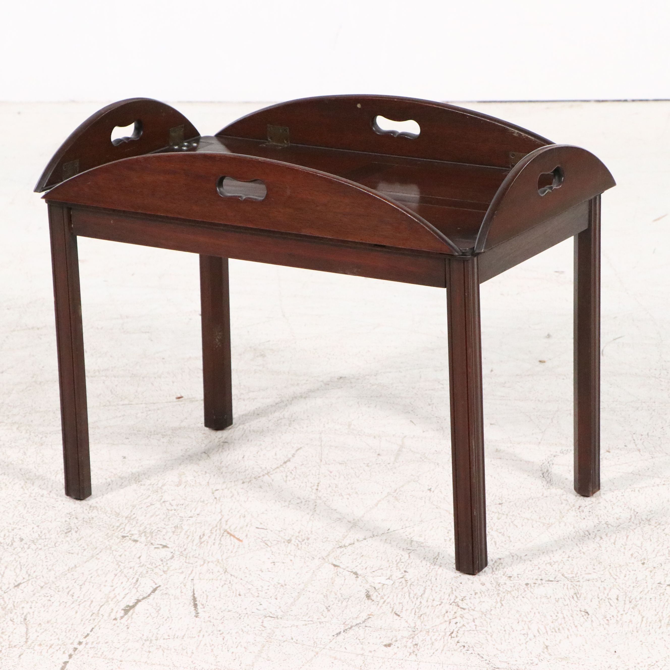 Chippendale Style Mahogany Butler's Coffee Table, Mid to Late 20th Century