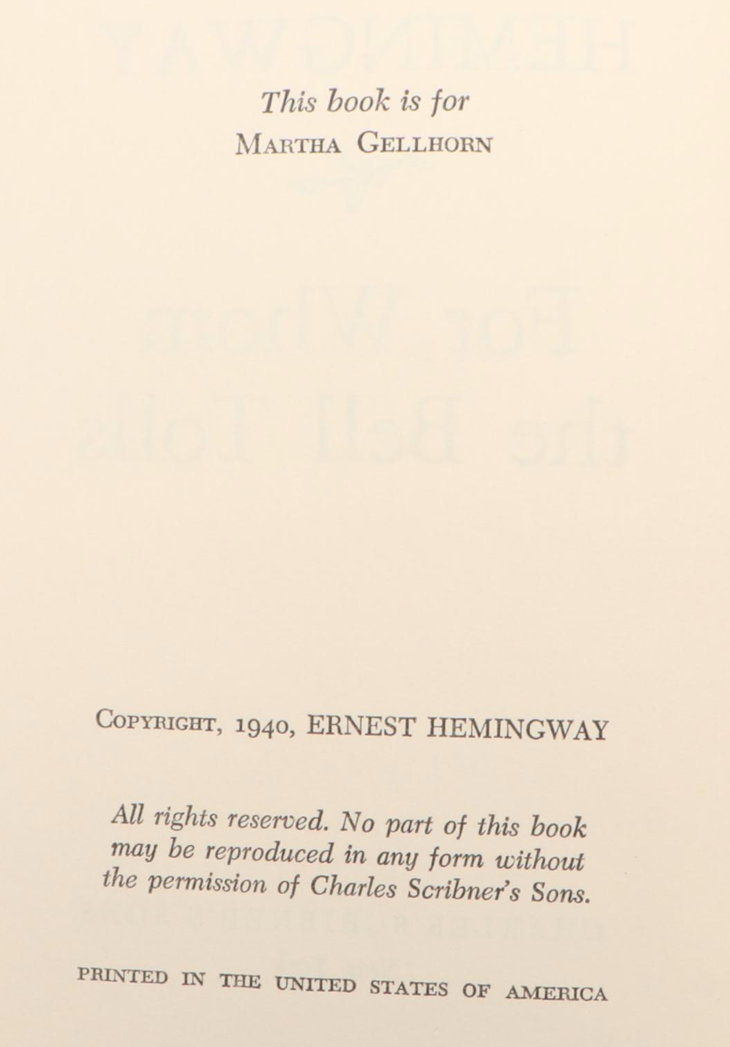 "For Whom the Bell Tolls" by Hemingway and "In Dubious Battle" by Steinbeck