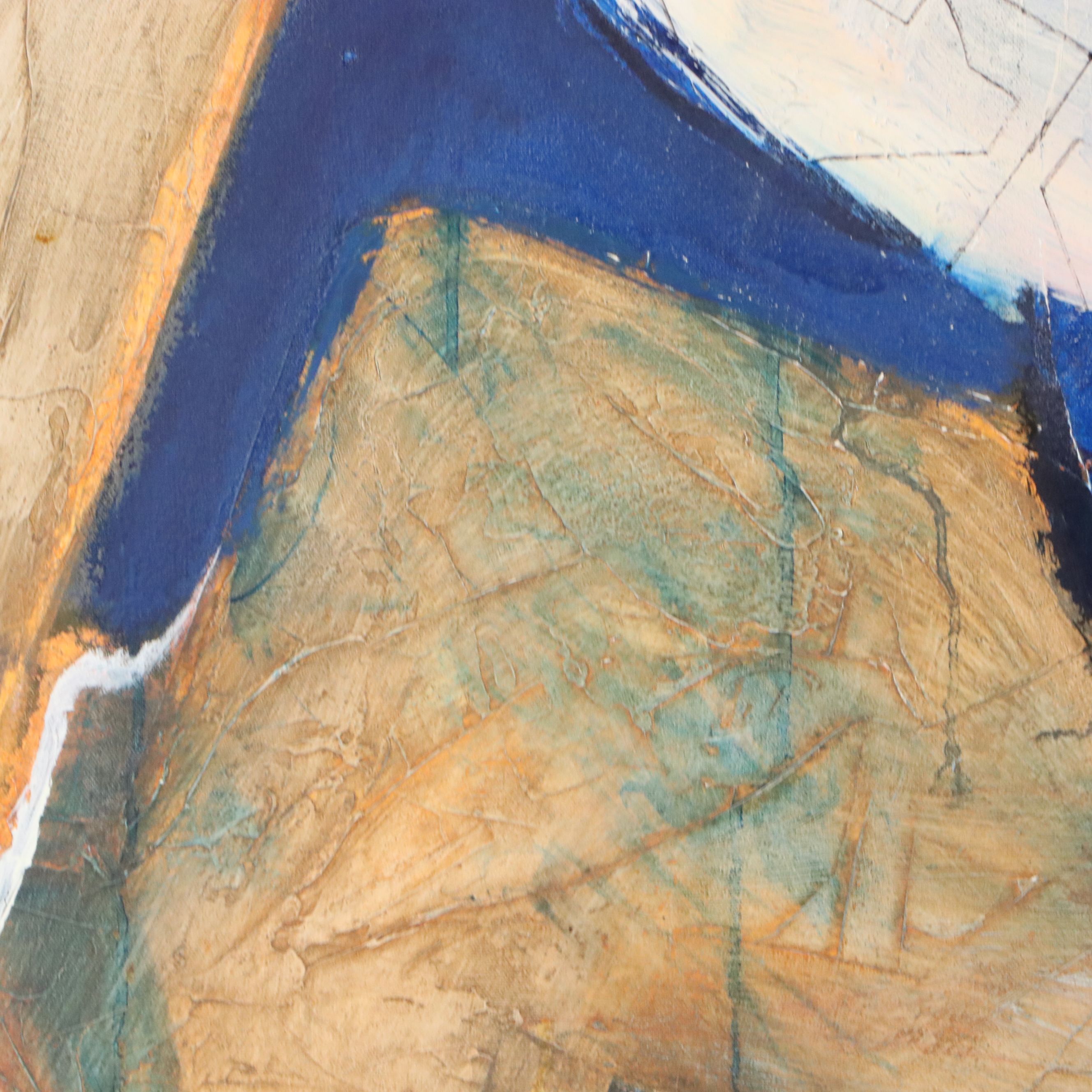 Chris Hoeting Mixed Media Painting "General Inmate Housing," 21st Century