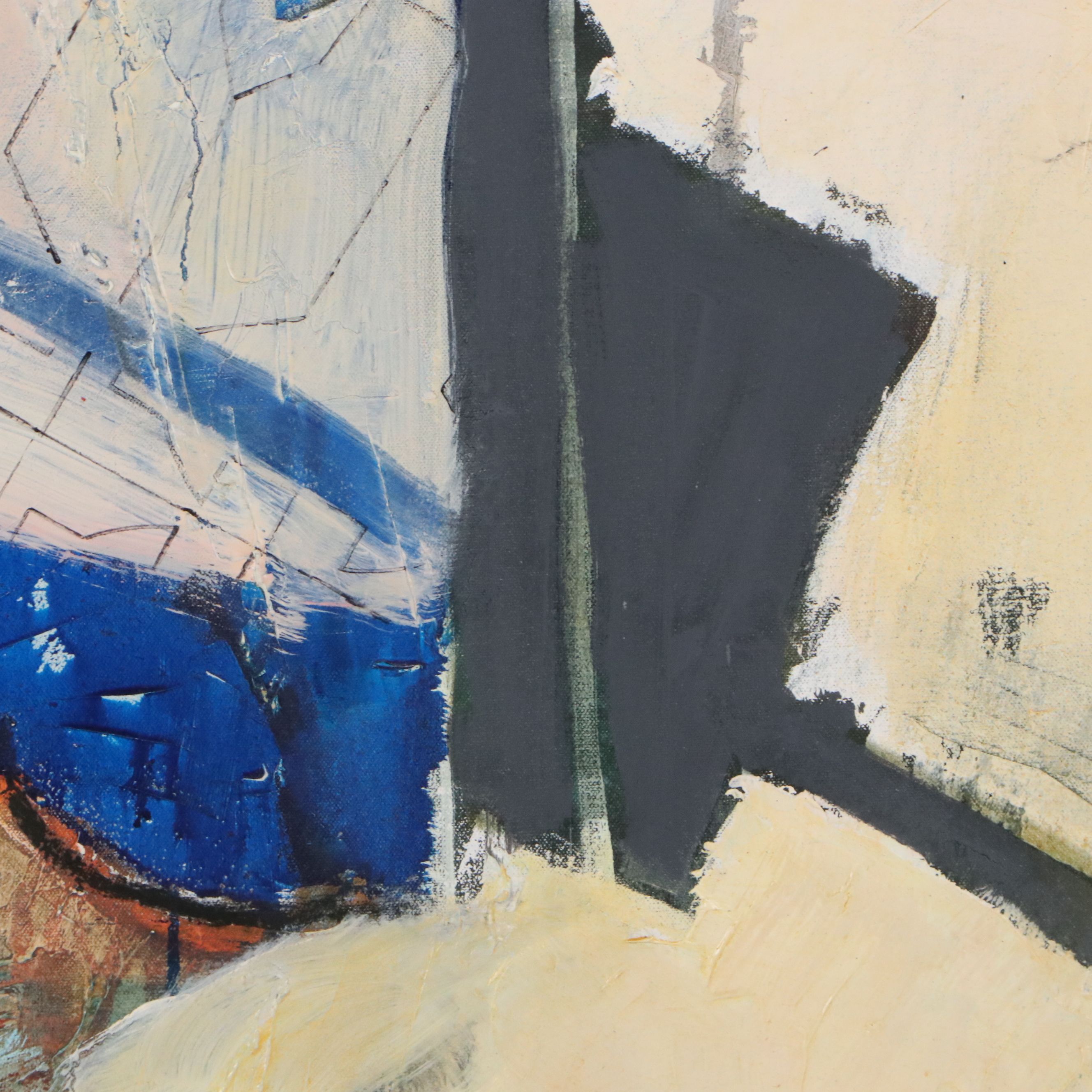 Chris Hoeting Mixed Media Painting "General Inmate Housing," 21st Century