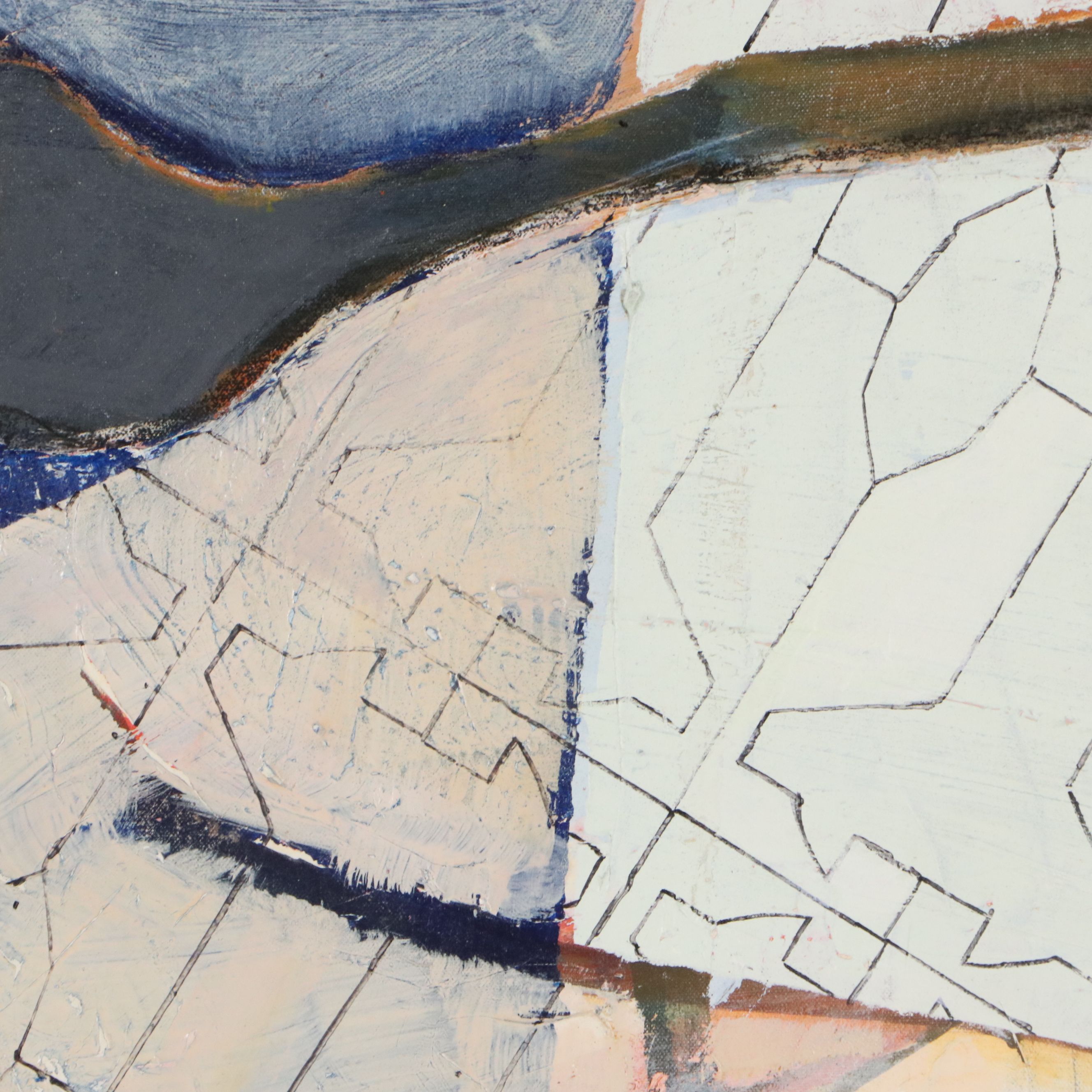 Chris Hoeting Mixed Media Painting "General Inmate Housing," 21st Century