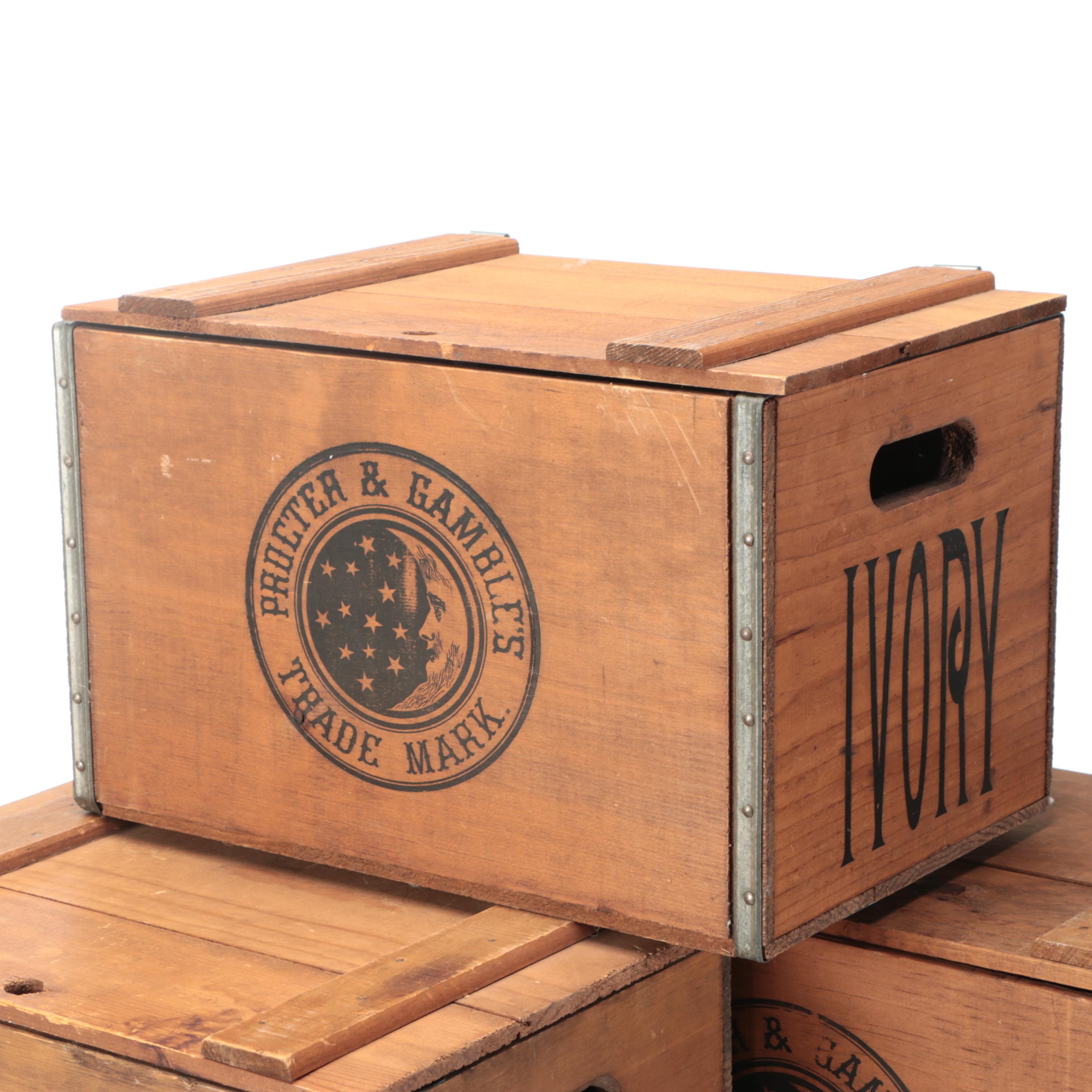 Procter & Gamble Wooden Commemorative Crates