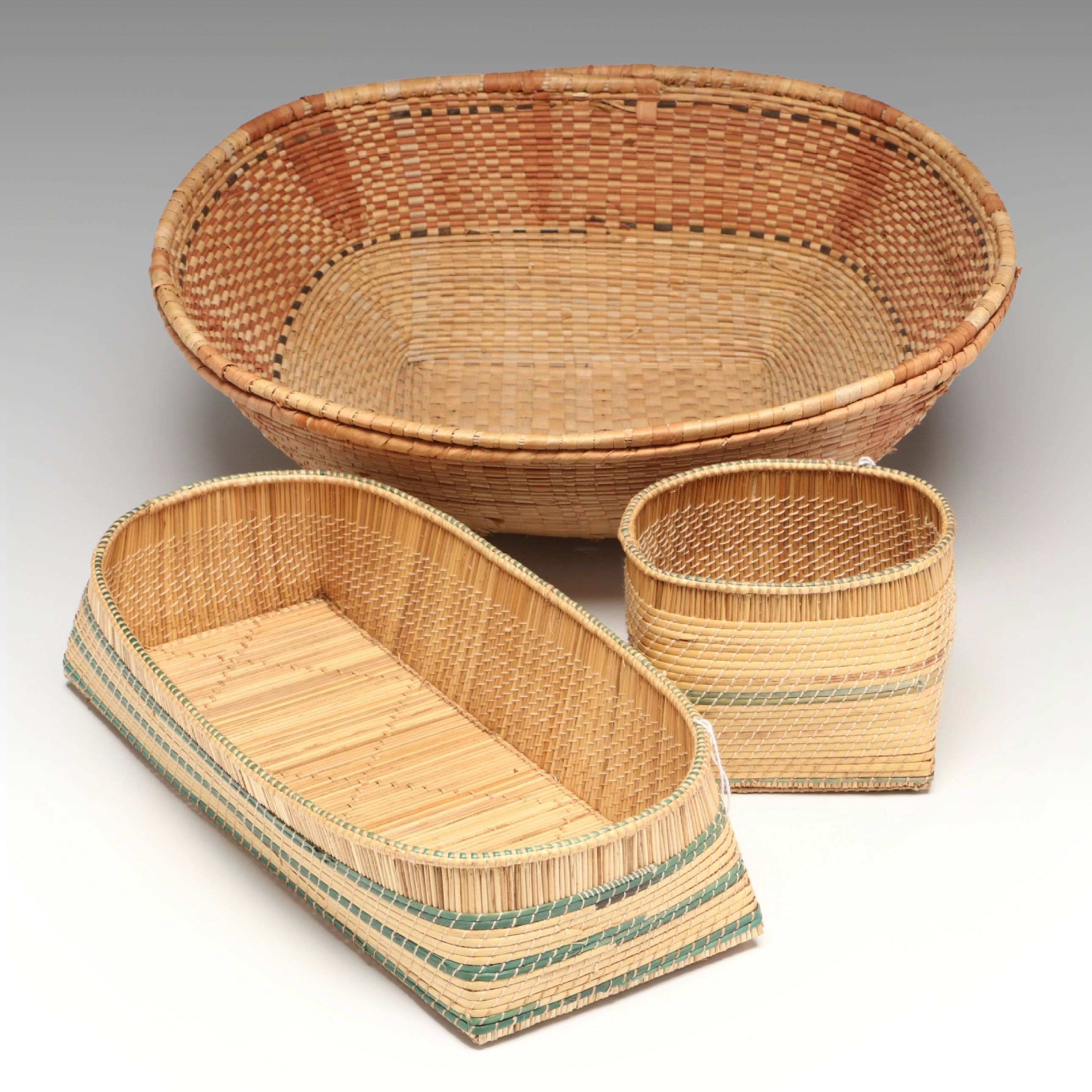 Burkinabé Handwoven Reed Lobi Baskets