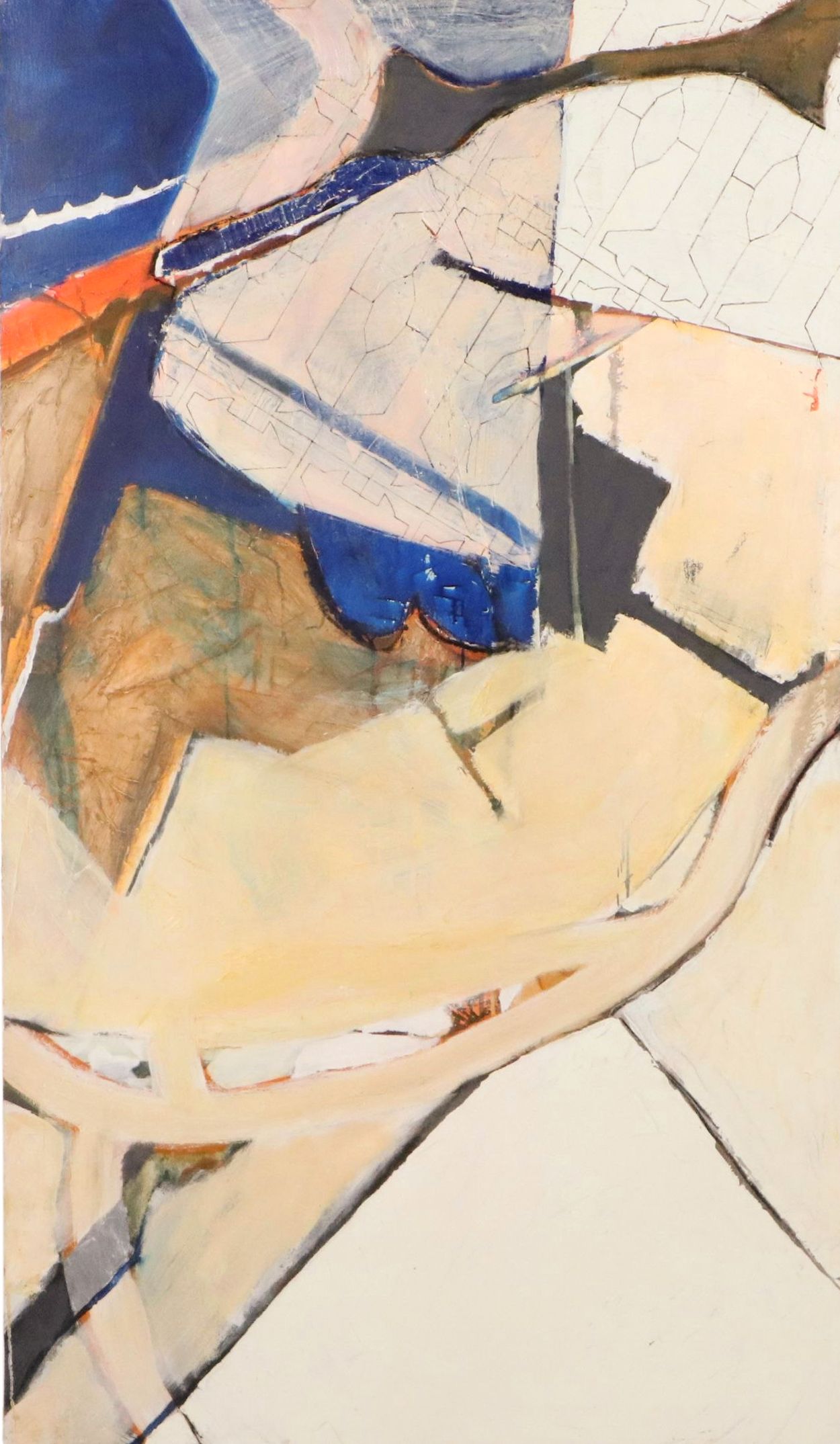 Chris Hoeting Mixed Media Painting "General Inmate Housing," 21st Century