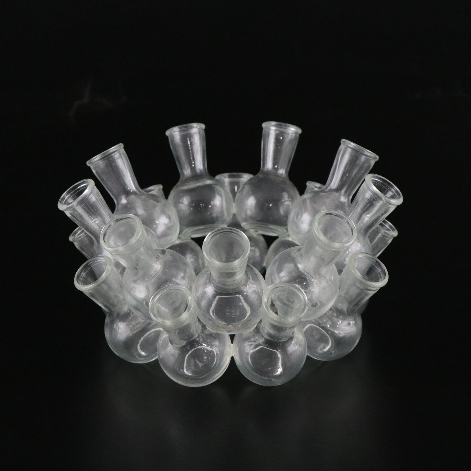 Glass Cluster Propagation Vase with Spiral Stem Crystal Wine Glasses & More