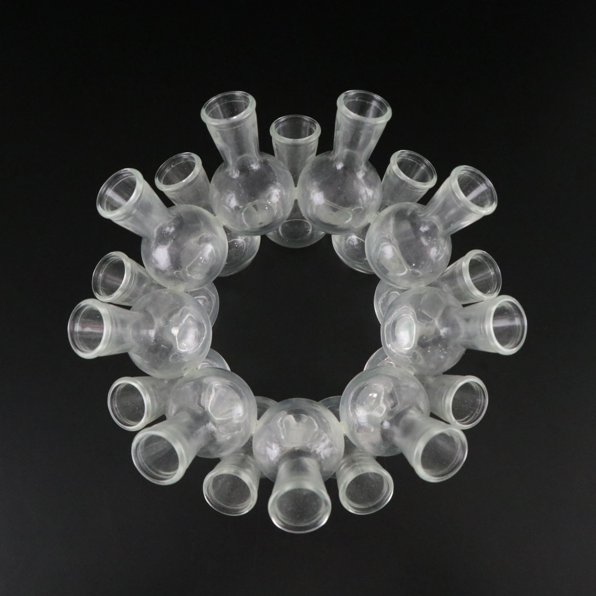 Glass Cluster Propagation Vase with Spiral Stem Crystal Wine Glasses & More