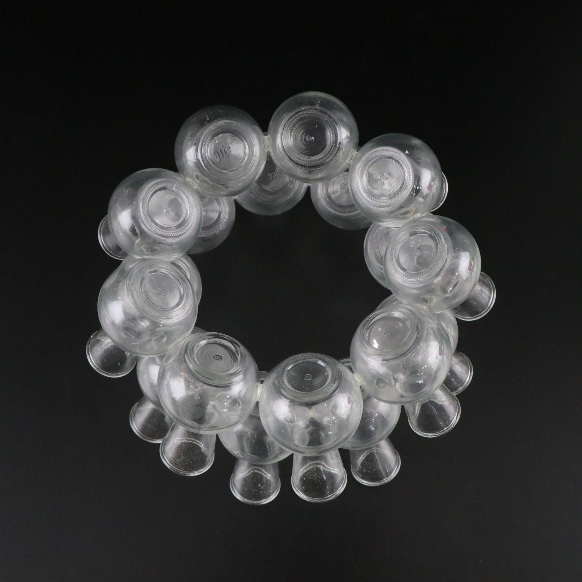 Glass Cluster Propagation Vase with Spiral Stem Crystal Wine Glasses & More