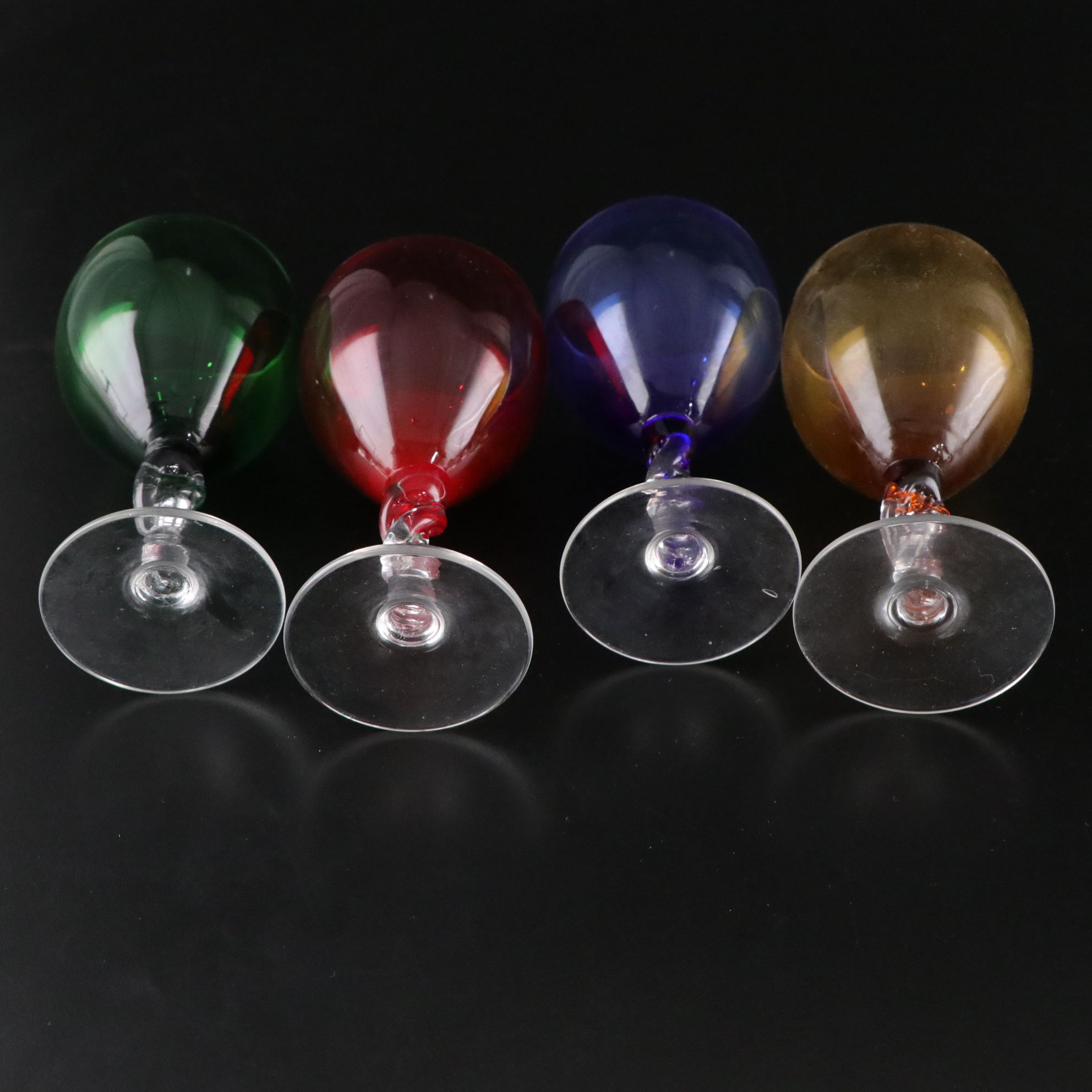 Glass Cluster Propagation Vase with Spiral Stem Crystal Wine Glasses & More