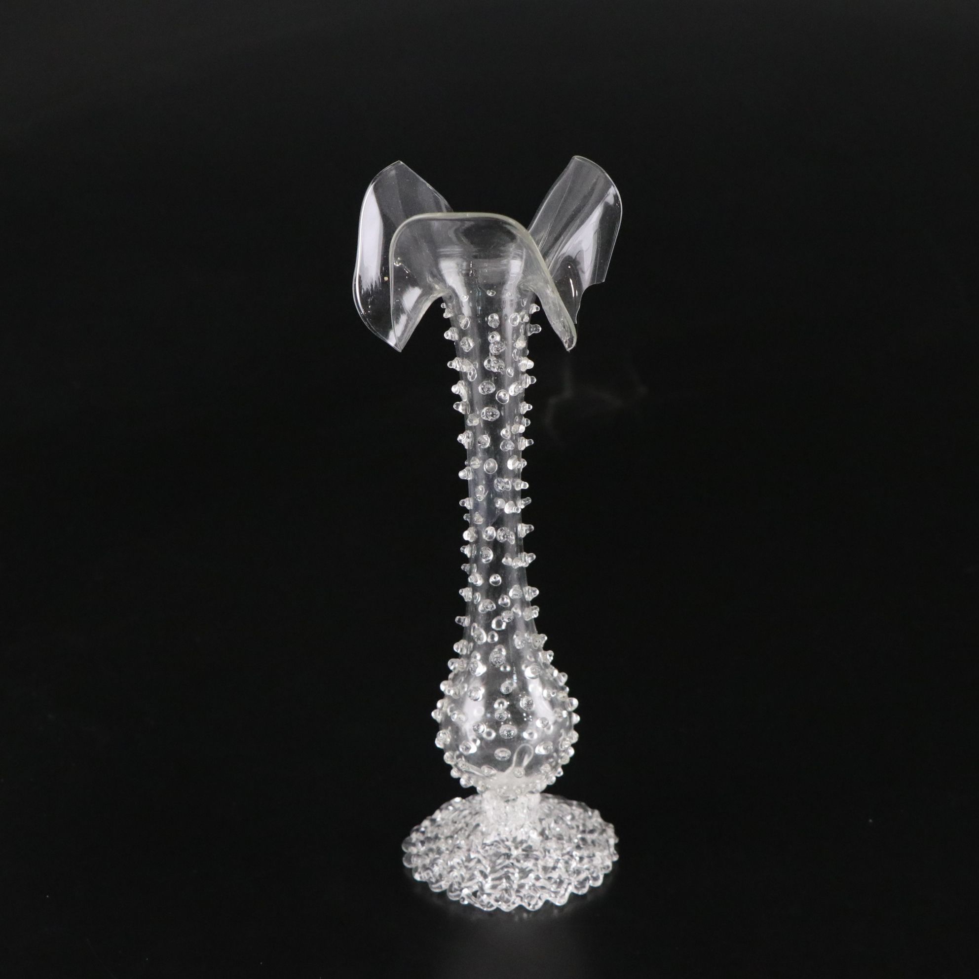 Glass Cluster Propagation Vase with Spiral Stem Crystal Wine Glasses & More