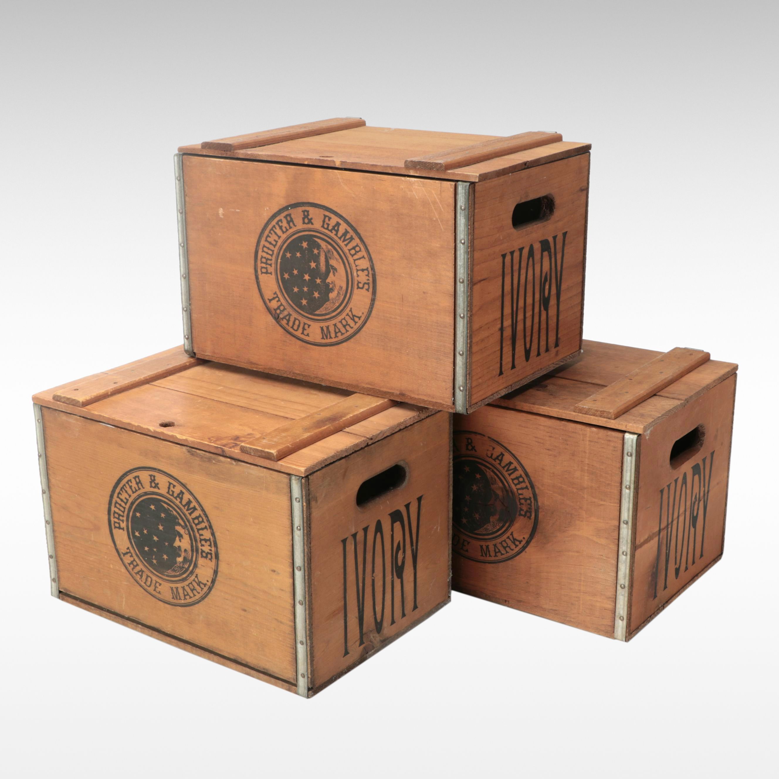 Procter & Gamble Wooden Commemorative Crates