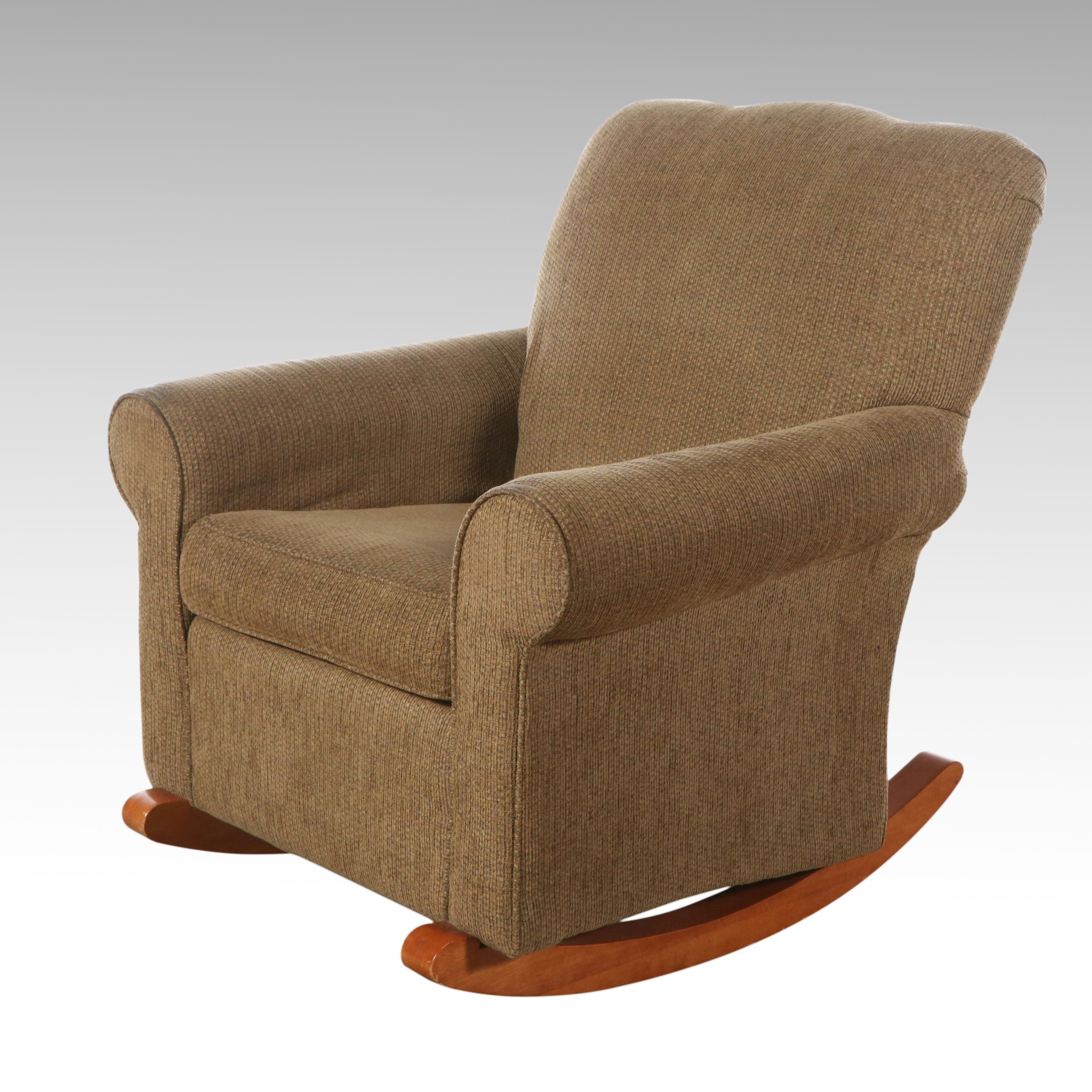 Fabric Upholstered Rocking Armchair