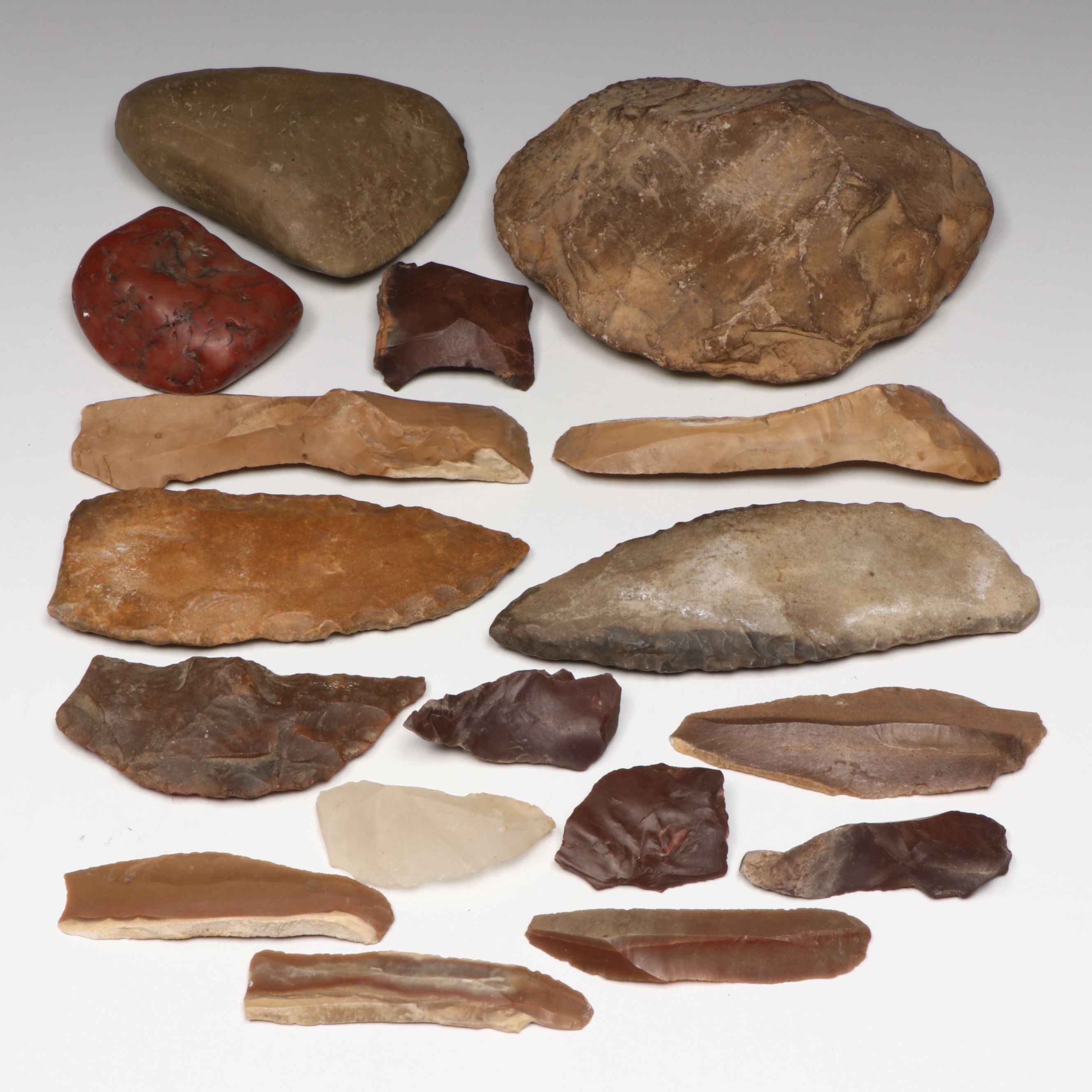 Neolithic and Stone Age Flint Scrapers, Blades and Other Tool Artifacts