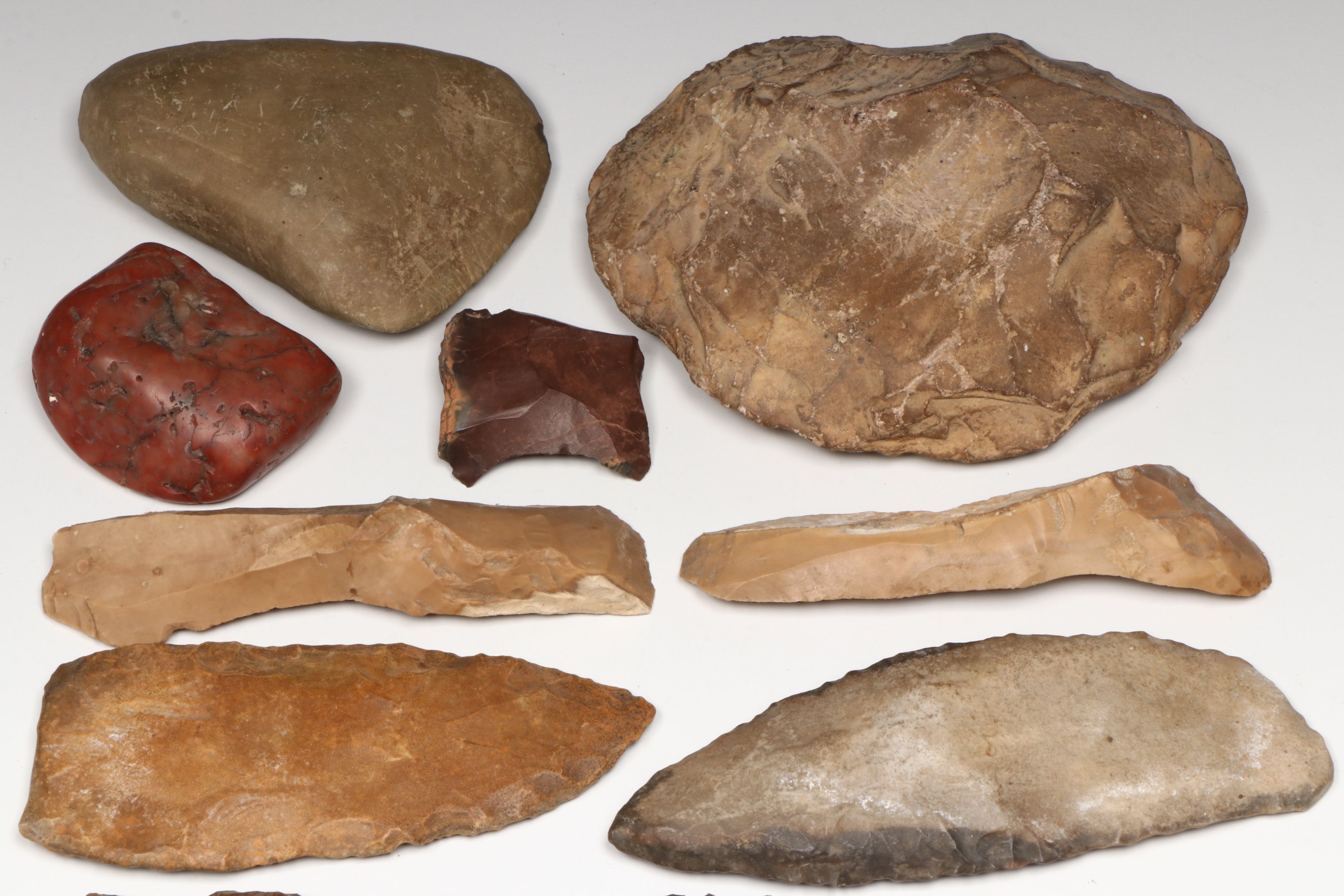 Neolithic and Stone Age Flint Scrapers, Blades and Other Tool Artifacts