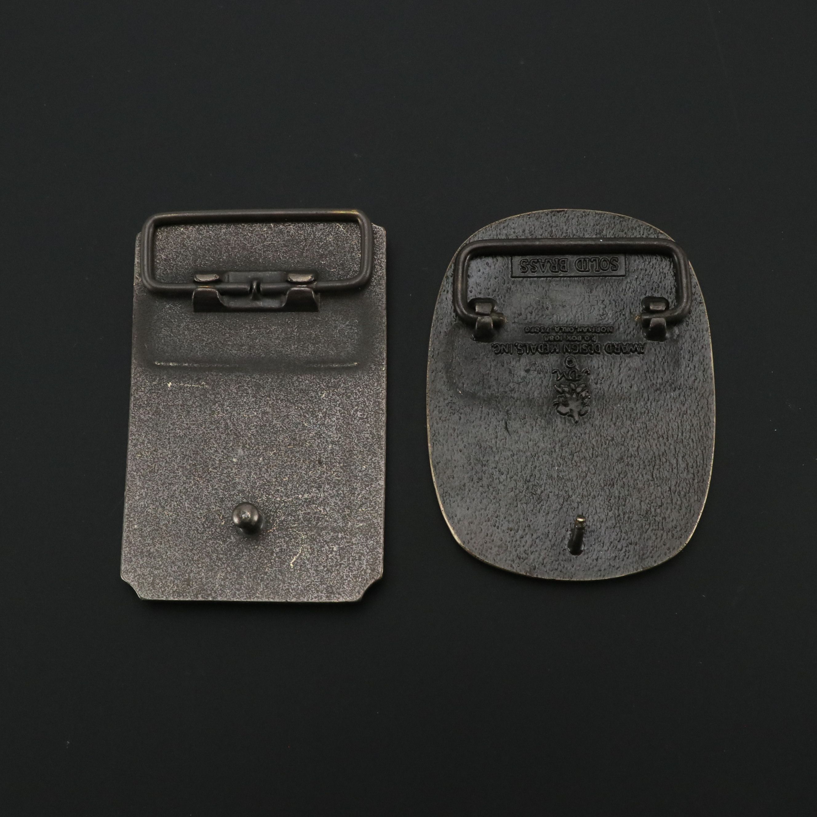 Bass Fish Brass Trophy Buckle and Other "Marlboro" Western Belt Buckle