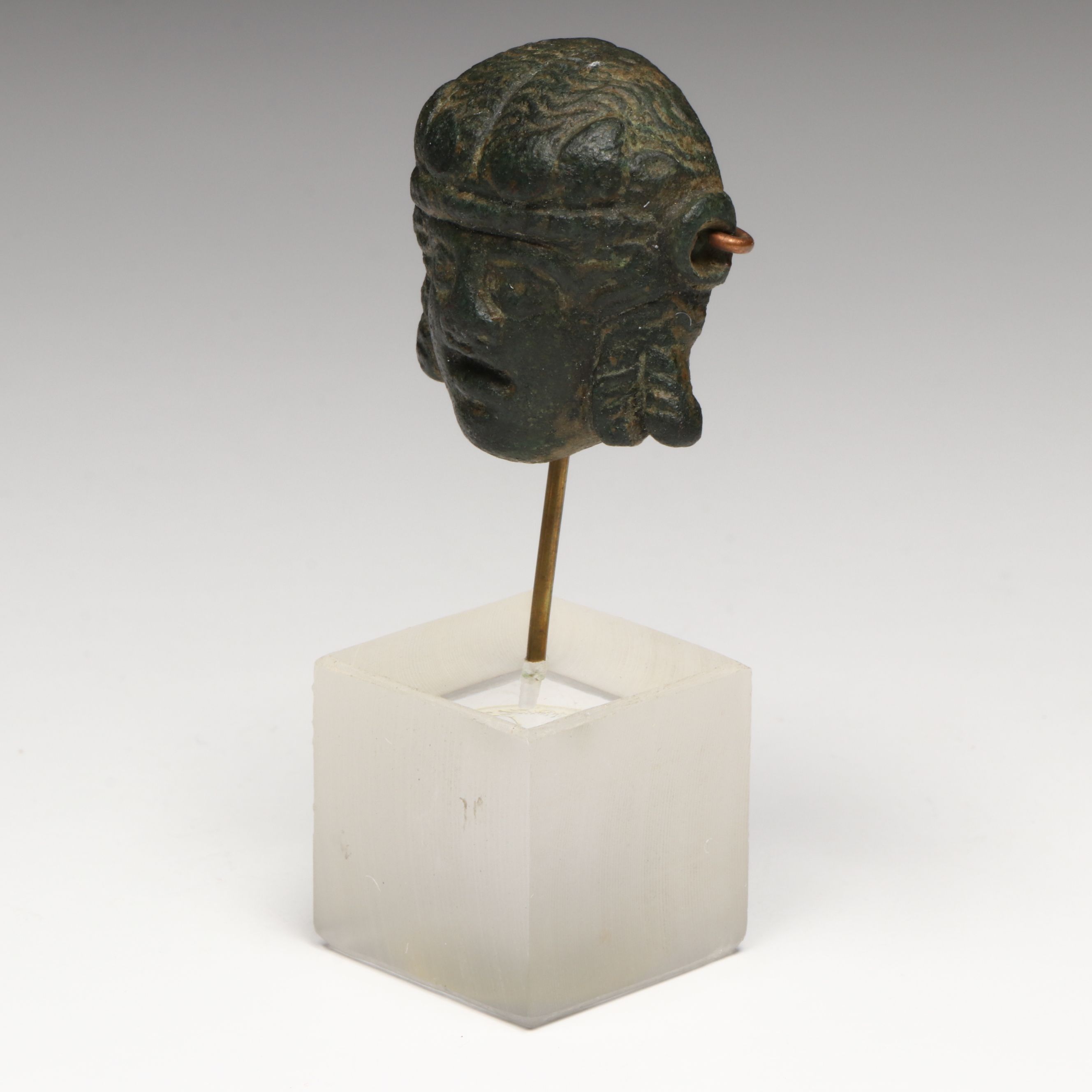 Etruscan Cast Bronze Votive Head of a Woman, 5th–3rd Century BCE