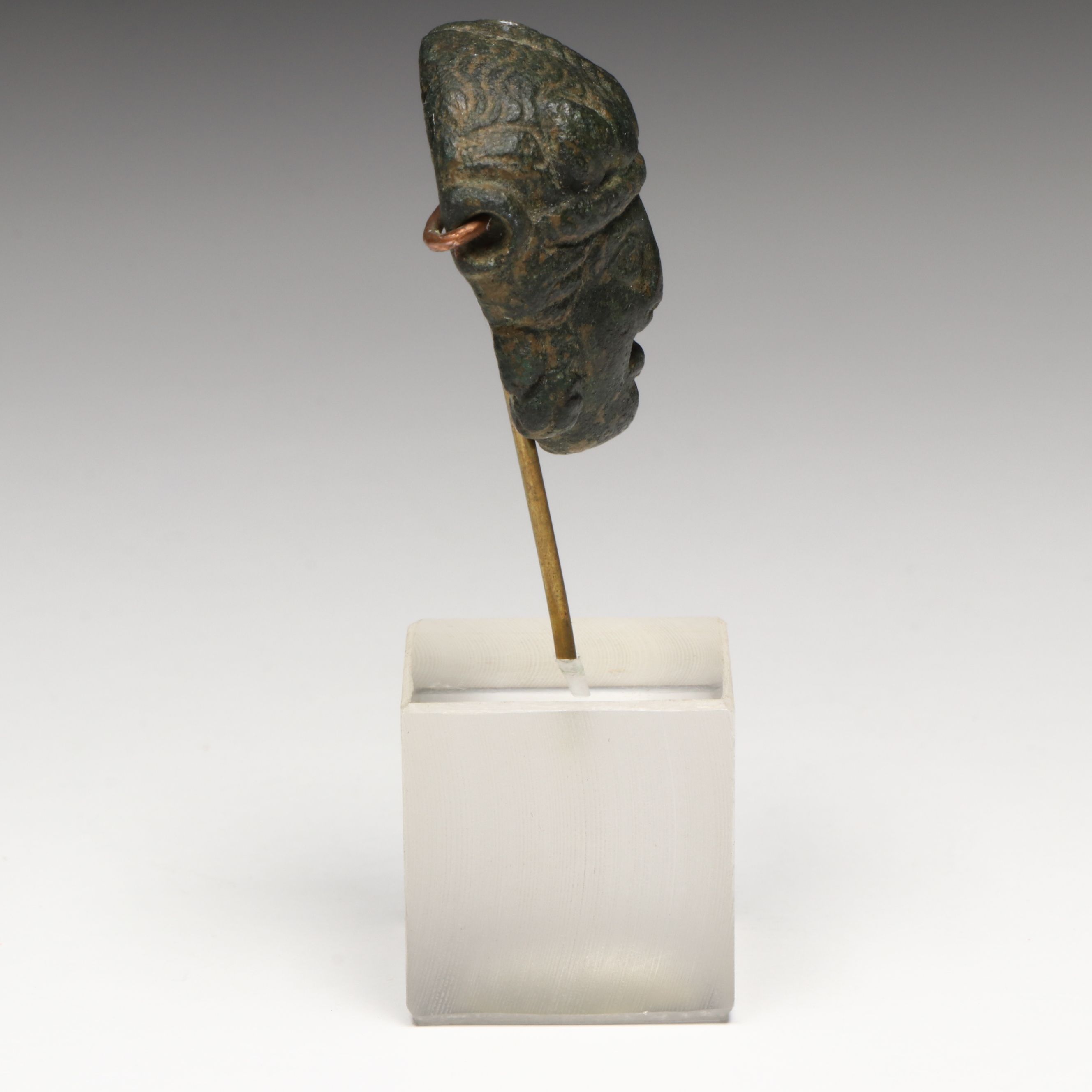 Etruscan Cast Bronze Votive Head of a Woman, 5th–3rd Century BCE