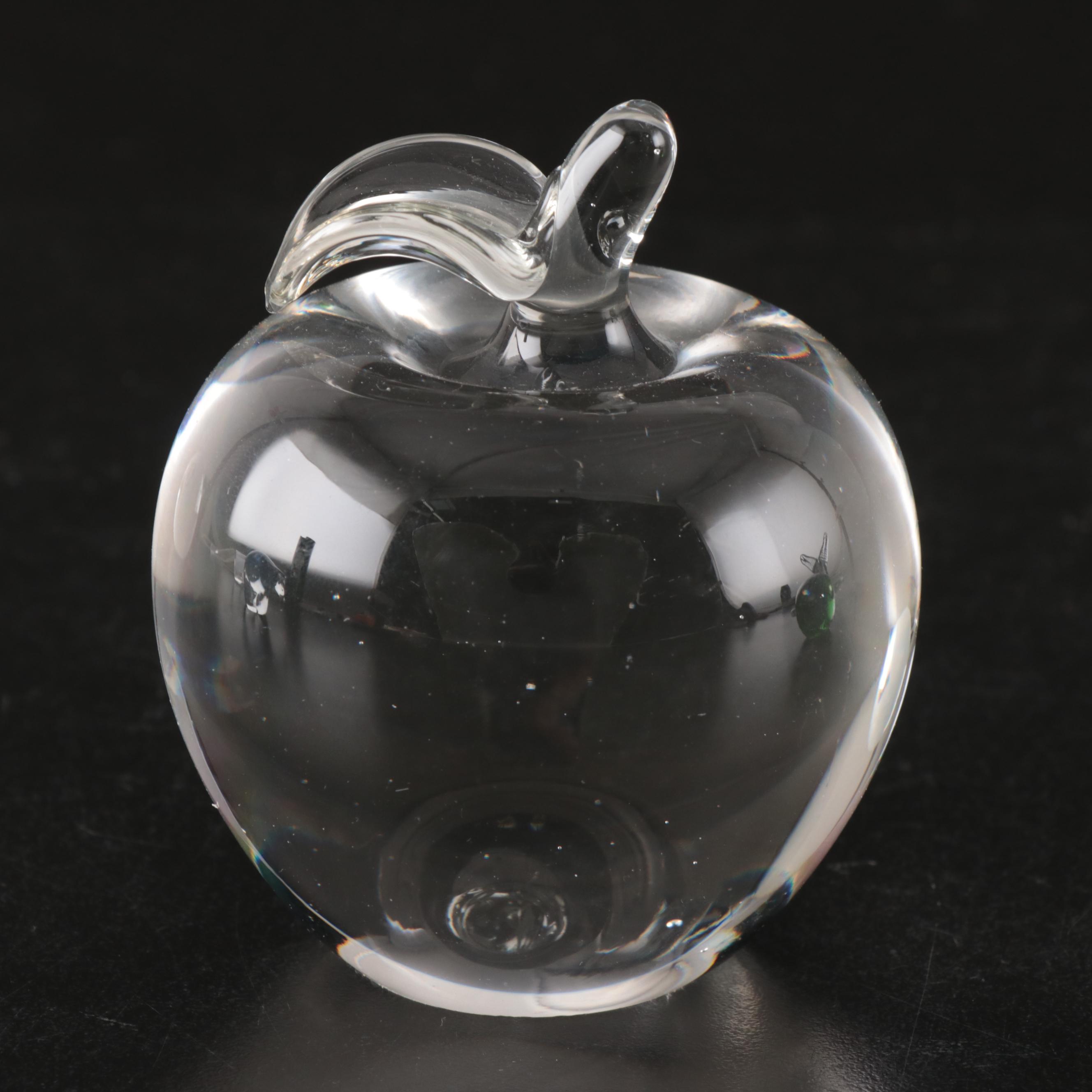 Handblown Whale and Polar Bear with Other Glass Paperweights