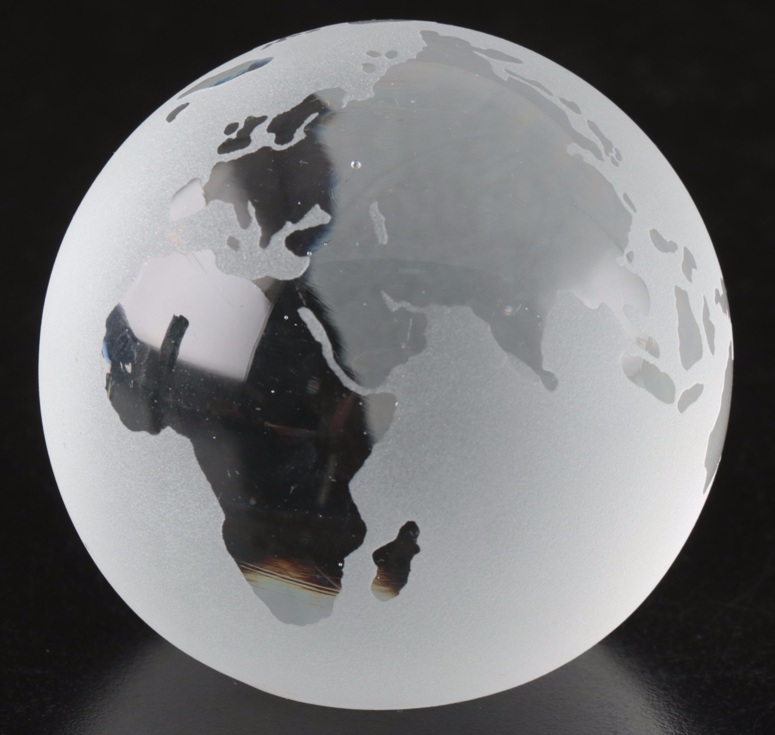 Handblown Whale and Polar Bear with Other Glass Paperweights