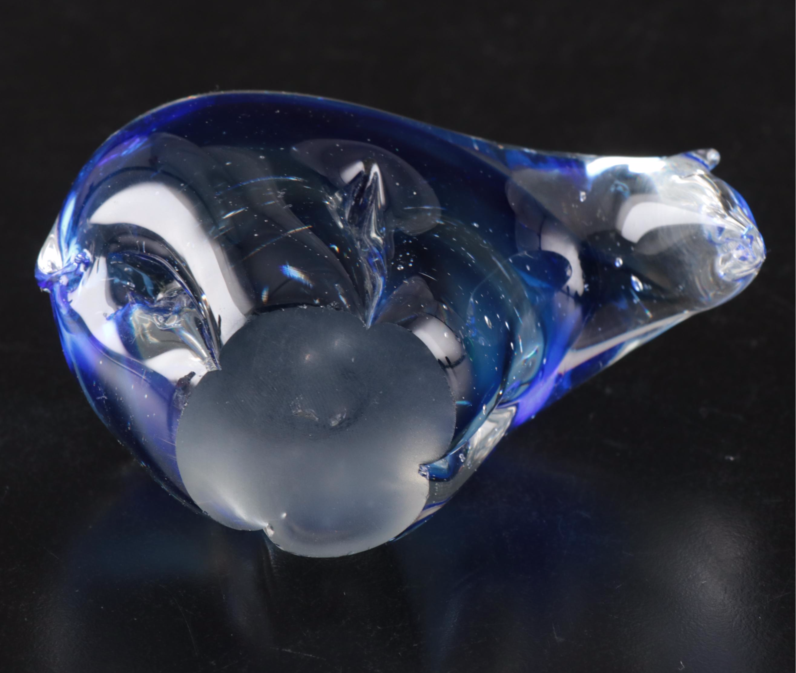 Handblown Whale and Polar Bear with Other Glass Paperweights