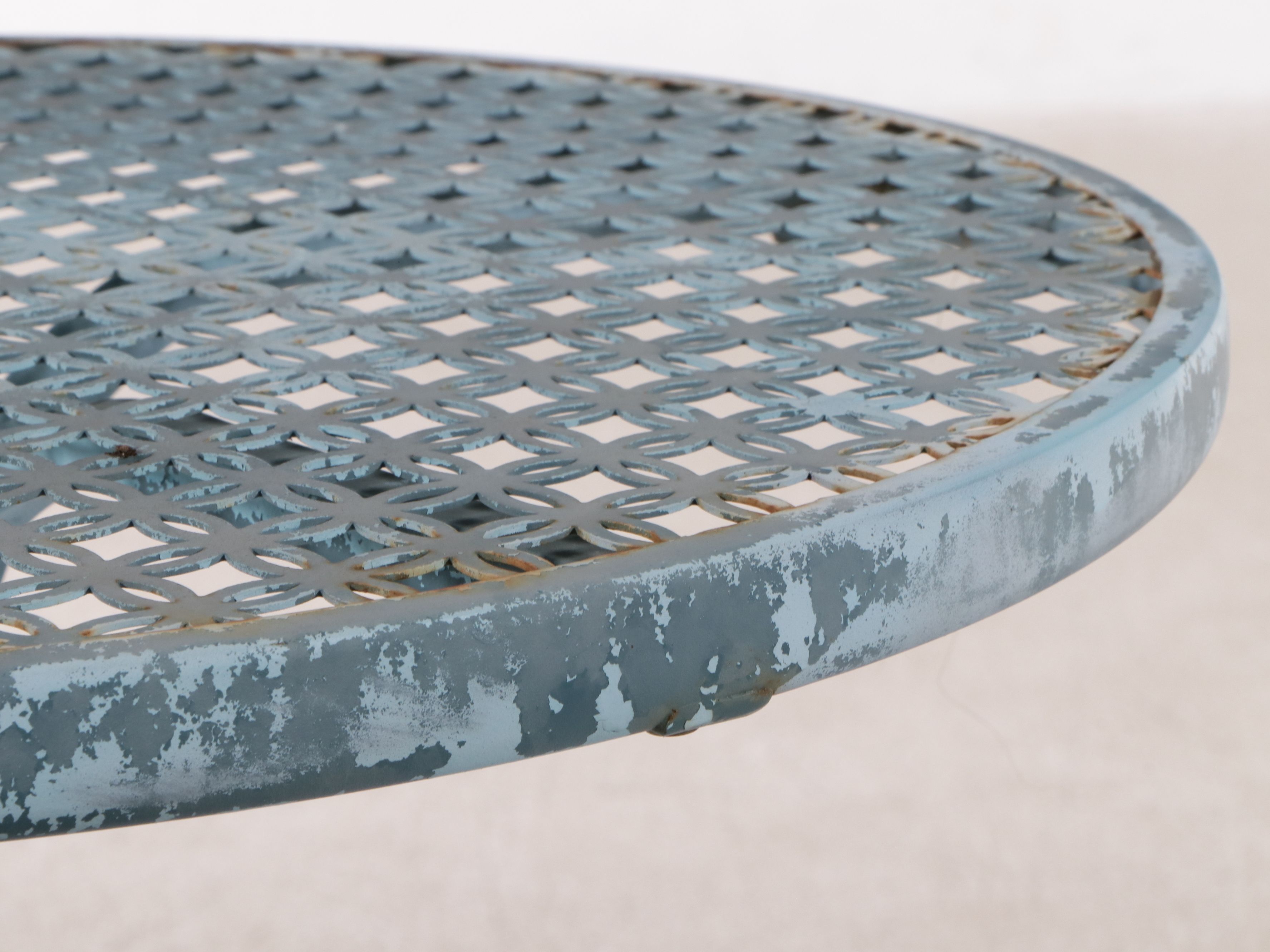 Three-Piece Mid-Century Style Painted Metal Outdoor Dining Set