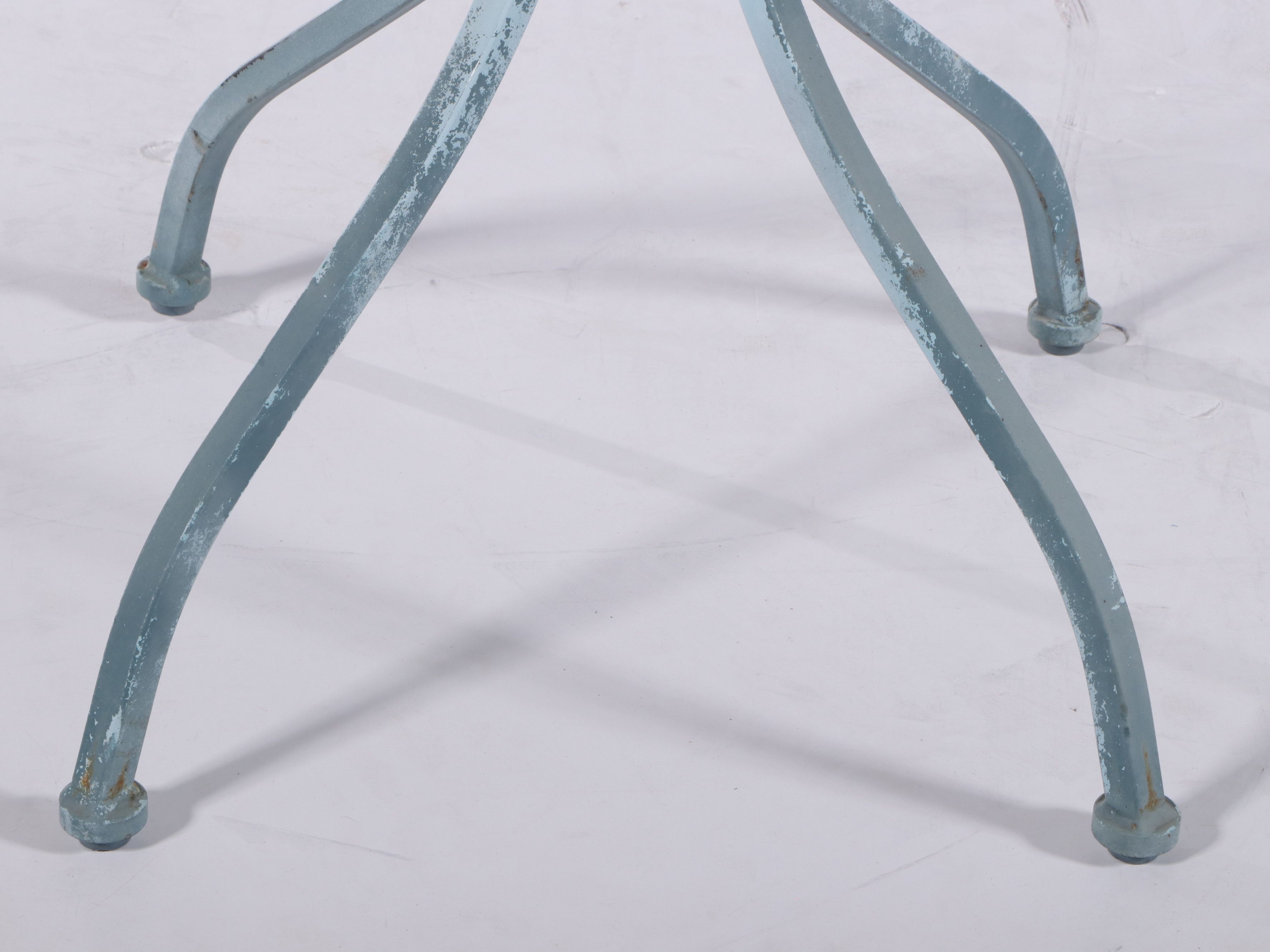 Three-Piece Mid-Century Style Painted Metal Outdoor Dining Set