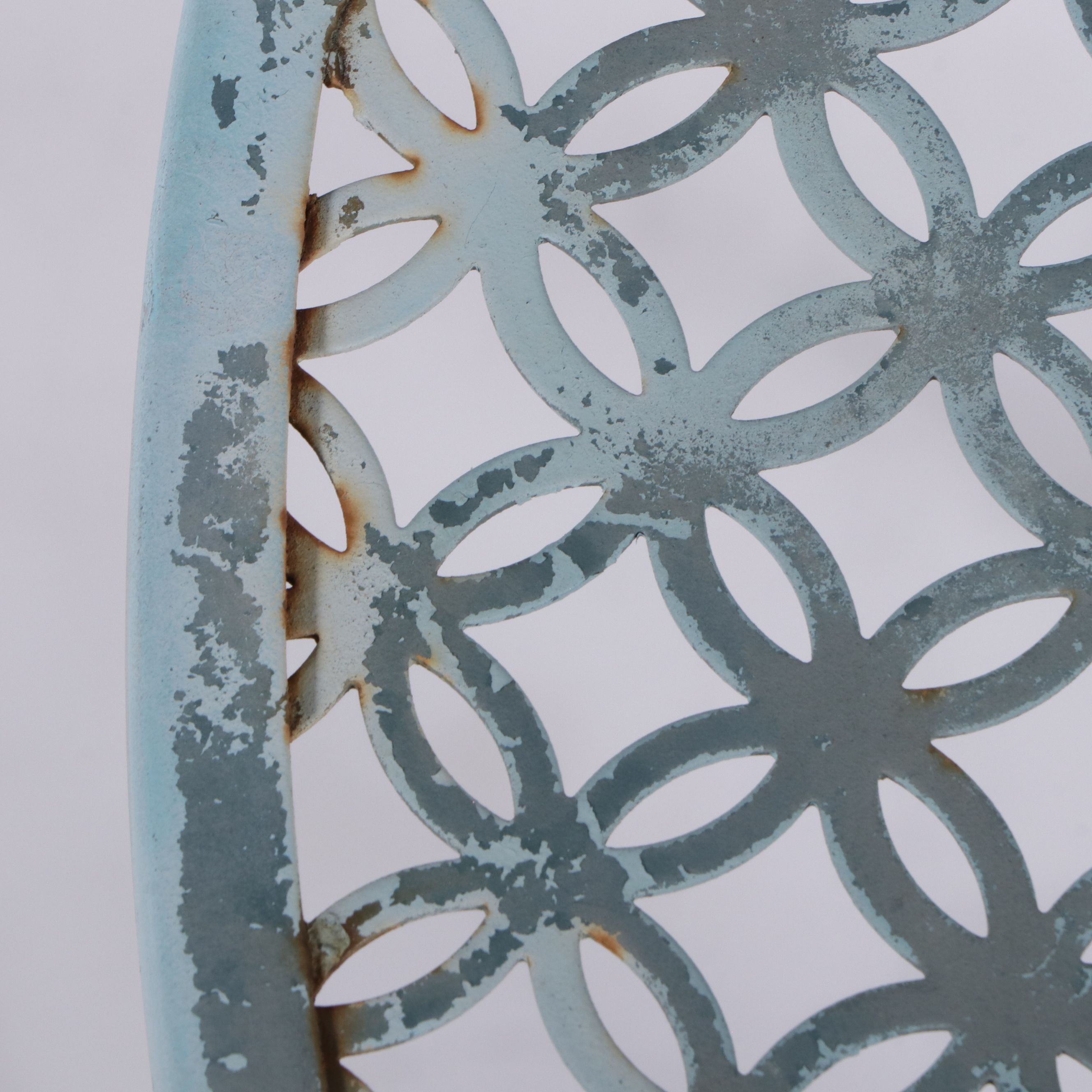 Three-Piece Mid-Century Style Painted Metal Outdoor Dining Set