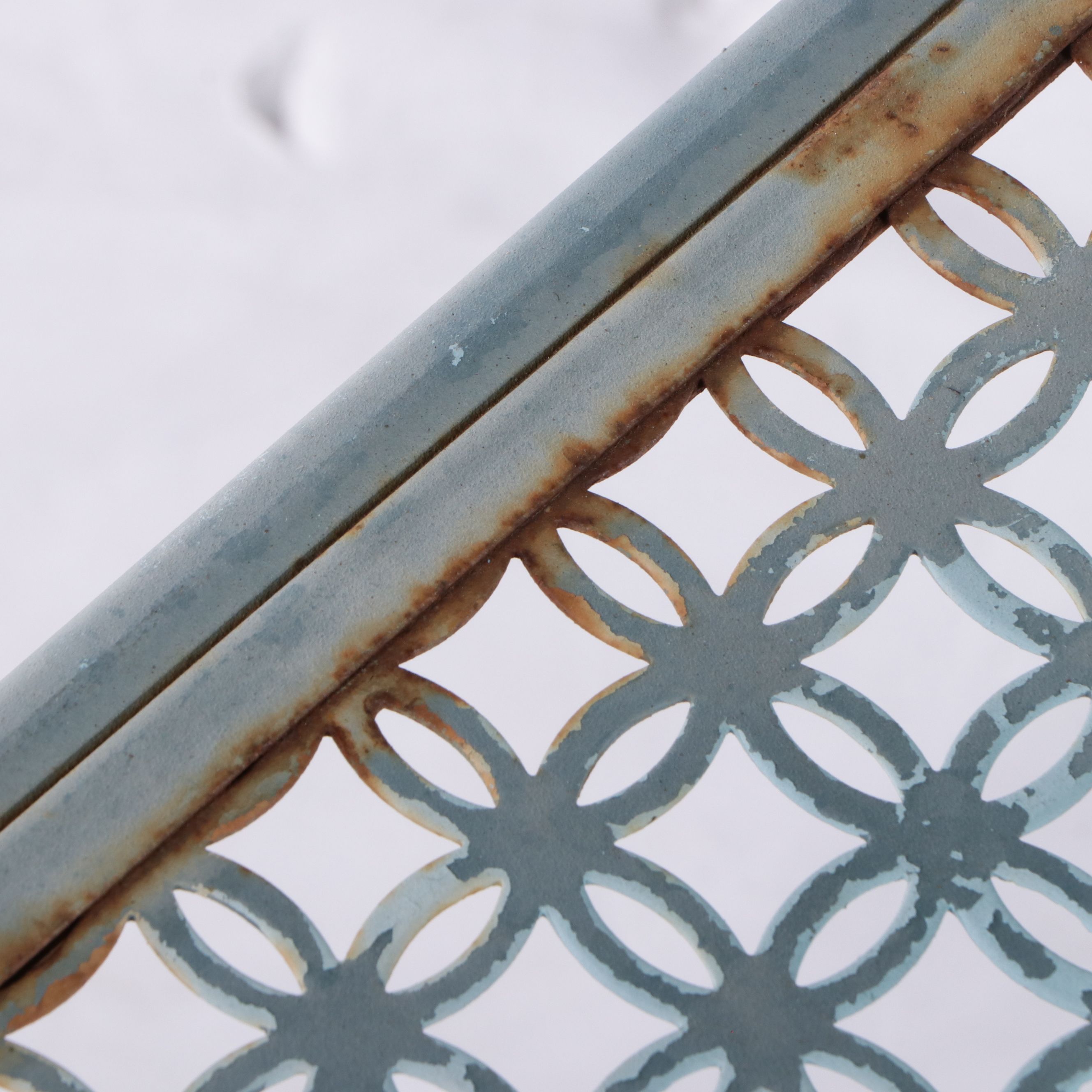 Three-Piece Mid-Century Style Painted Metal Outdoor Dining Set