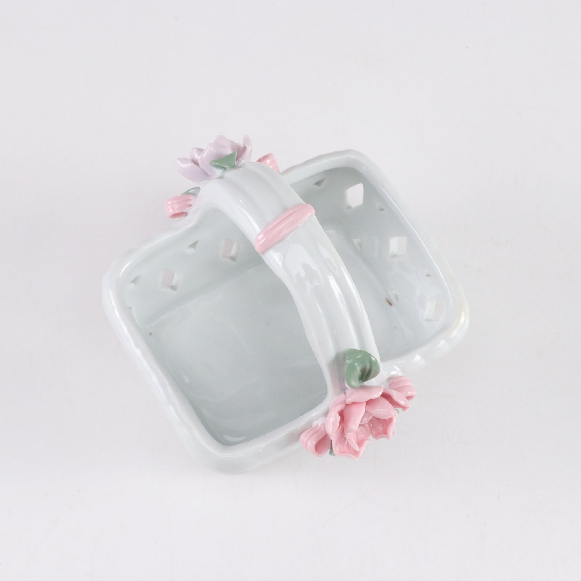 Collection of Porcelain Hand-Painted Flower Baskets