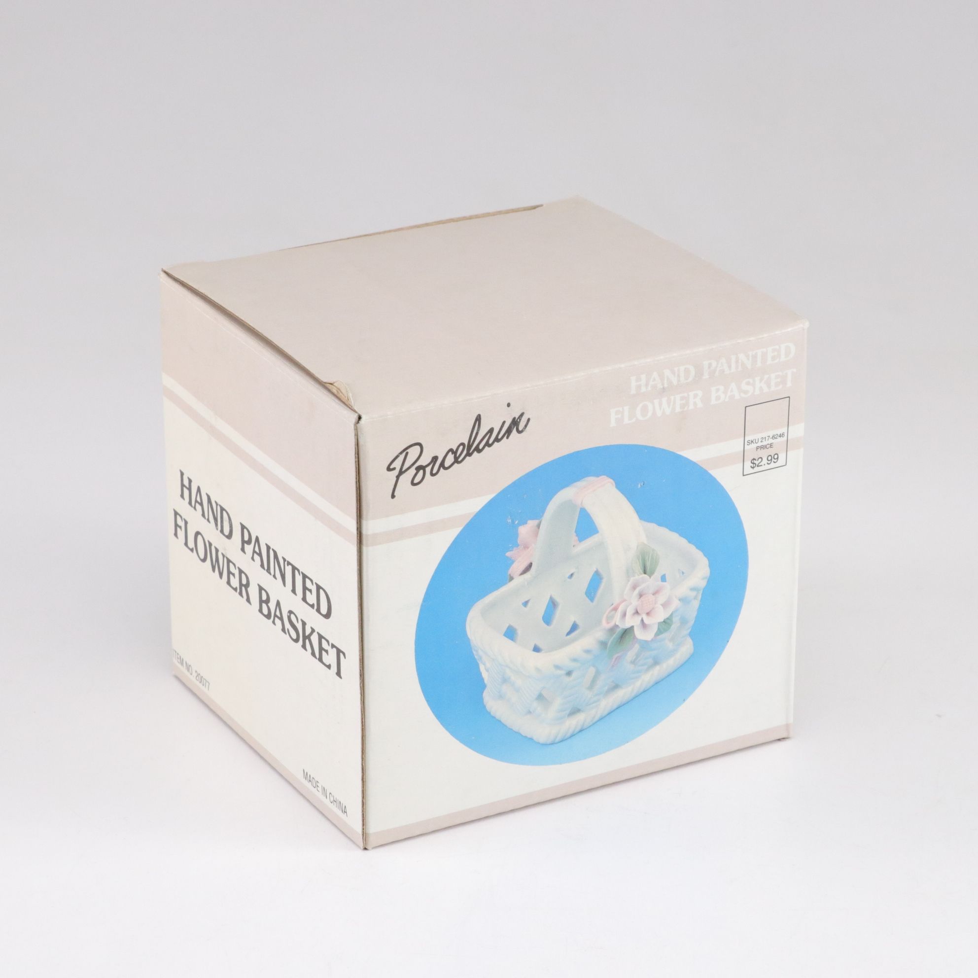 Collection of Porcelain Hand-Painted Flower Baskets