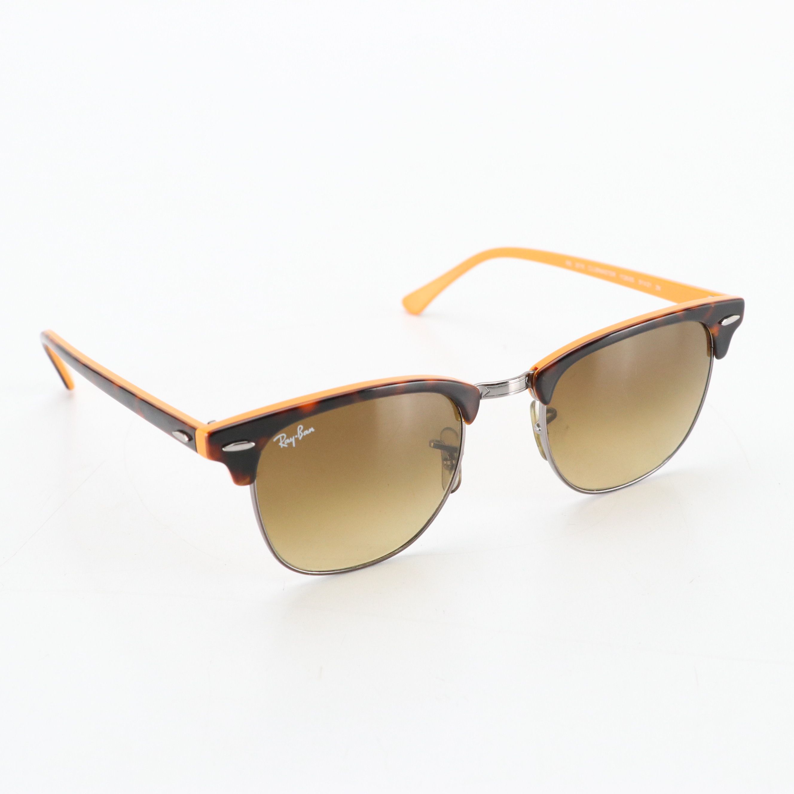 Ray-Ban RB3016 Clubmaster Gradient Tint Sunglasses with Case