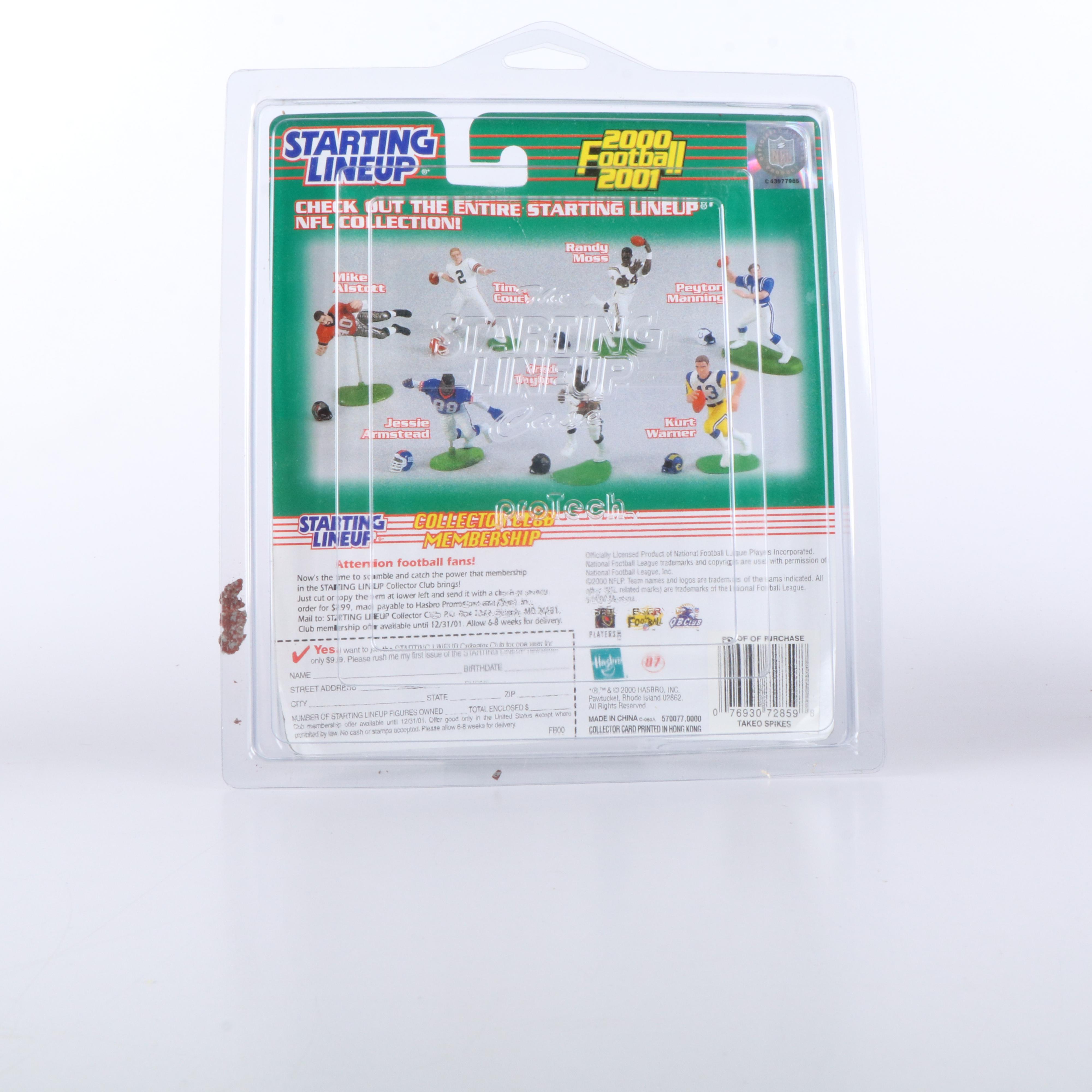 Takeo Spikes, Chad Johnson, and Tim Couch Signed Sealed Action Figures