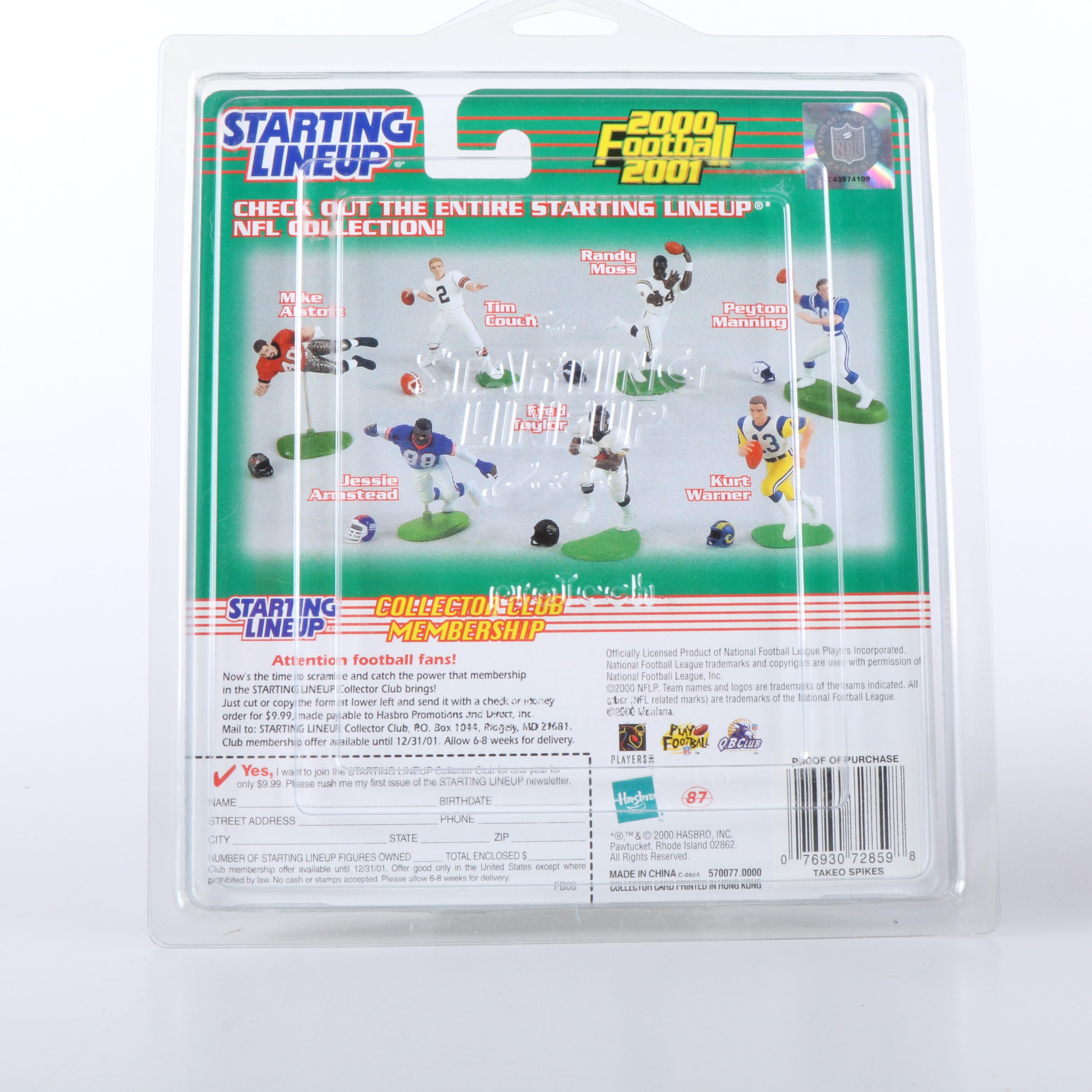 Takeo Spikes, Chad Johnson, and Tim Couch Signed Sealed Action Figures