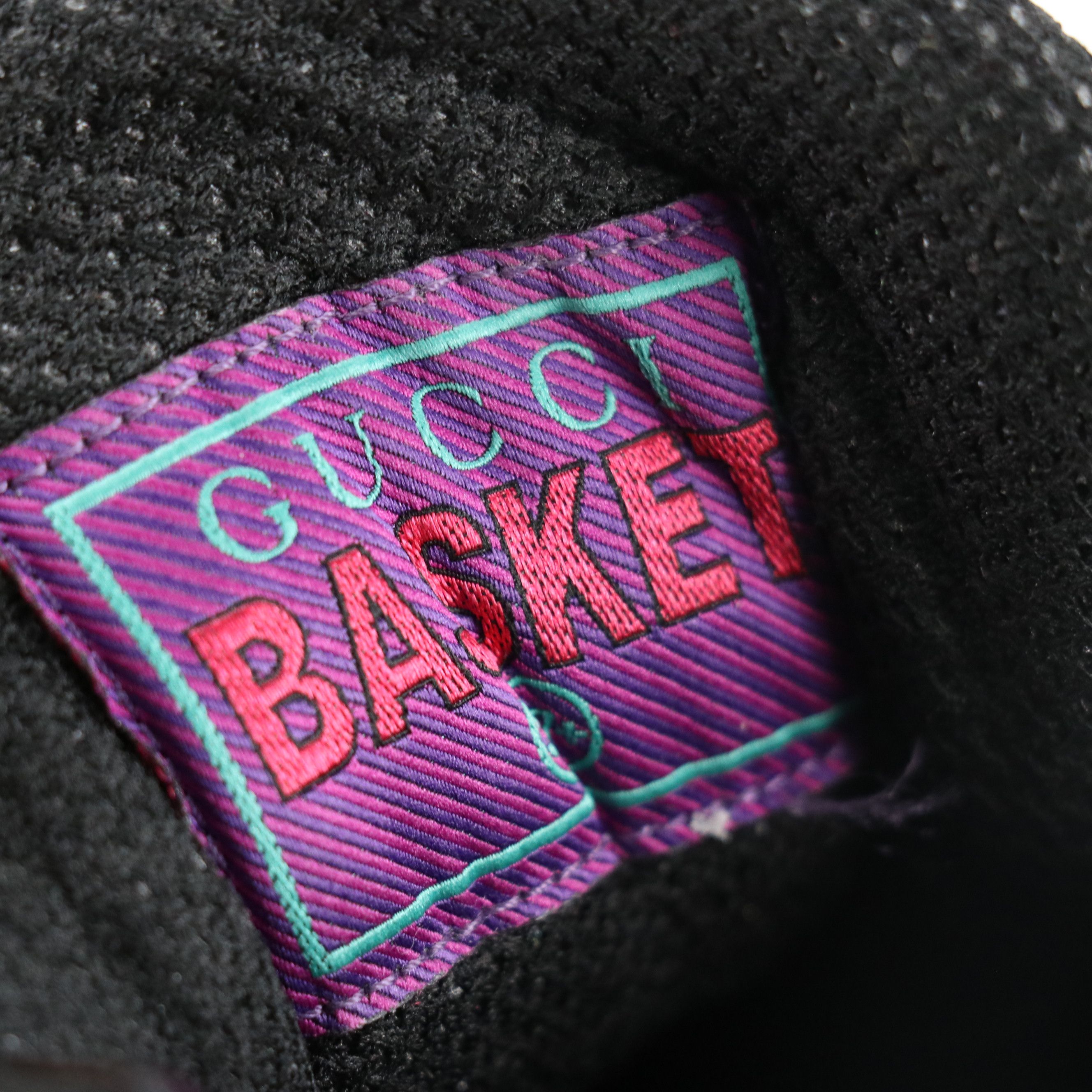 Gucci Basket Low Sneakers 725905 in Silver/Black/White with Box