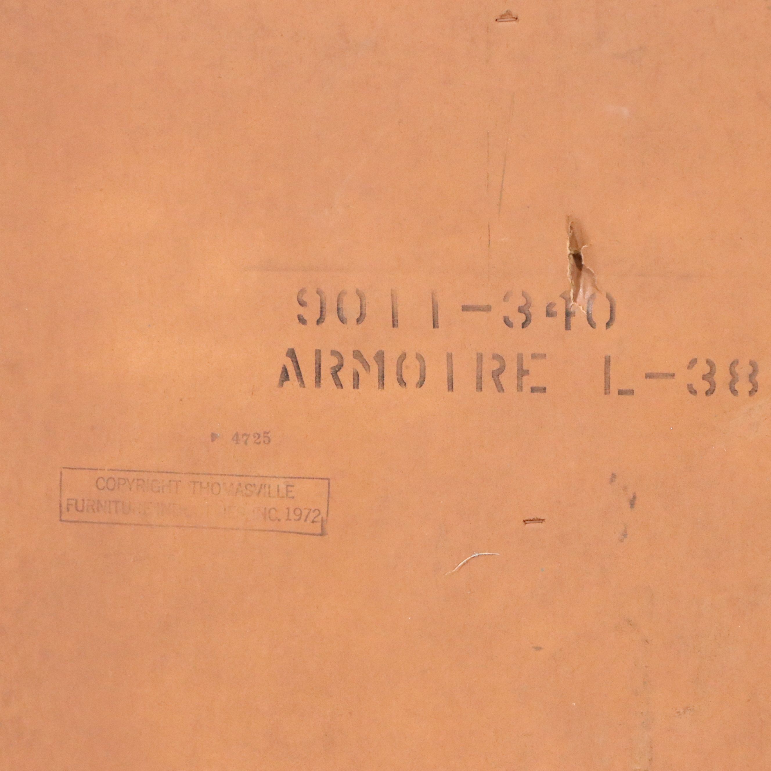 Thomasville French Provincial Style Wooden Armoire