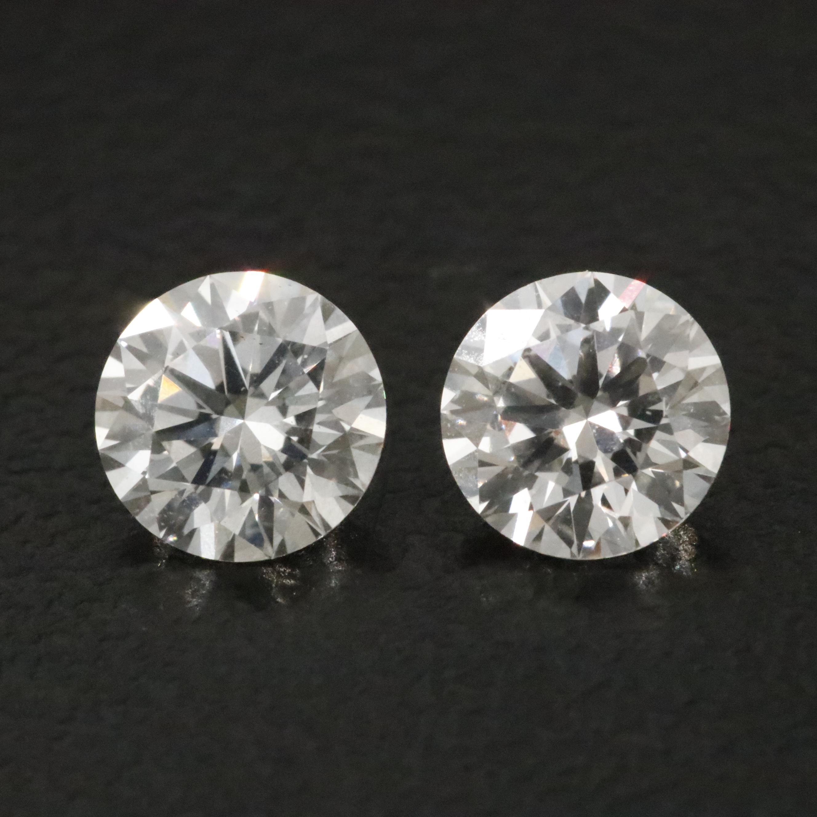 Loose 1.03 CTW Lab Grown Diamond Matched Pair