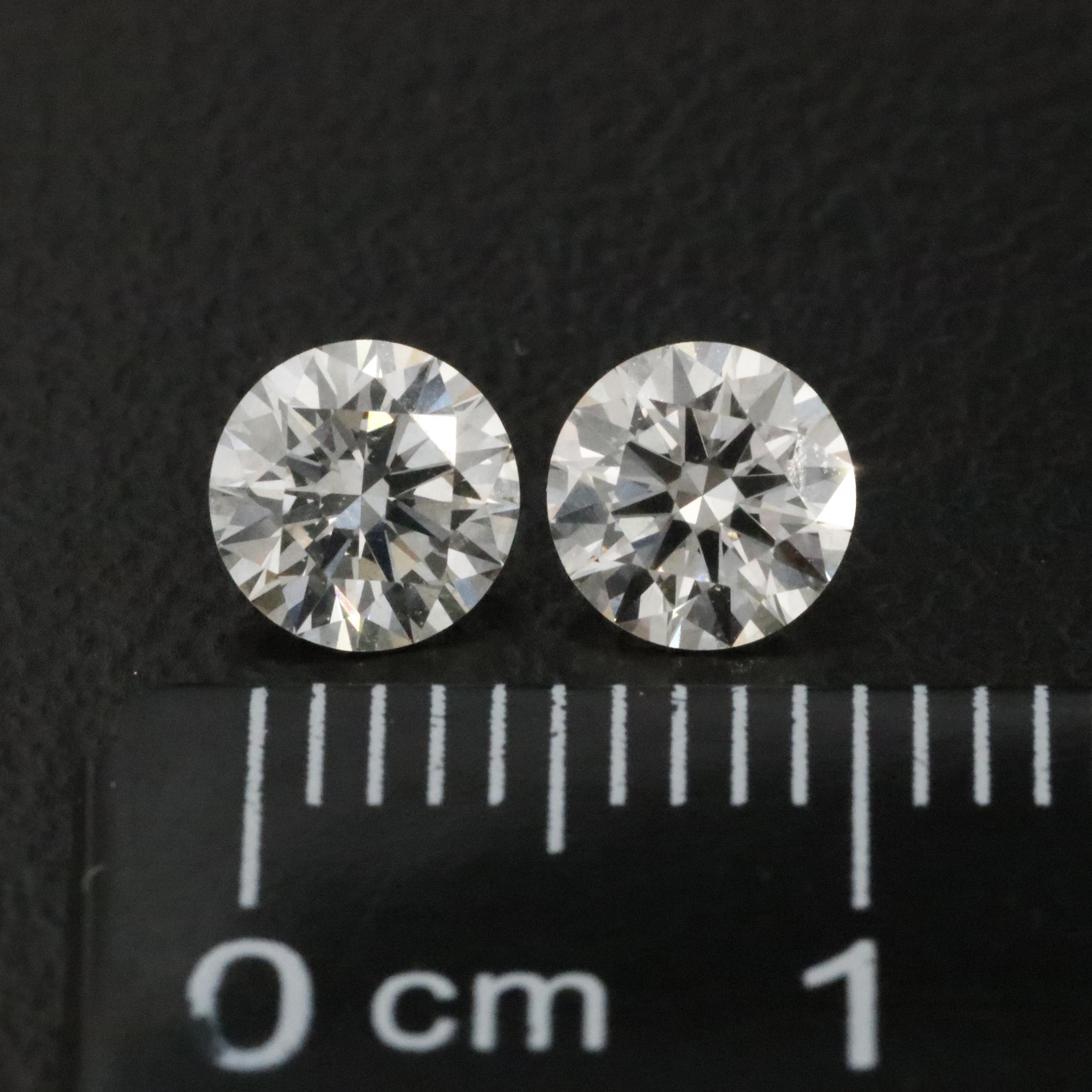 Loose 1.03 CTW Lab Grown Diamond Matched Pair