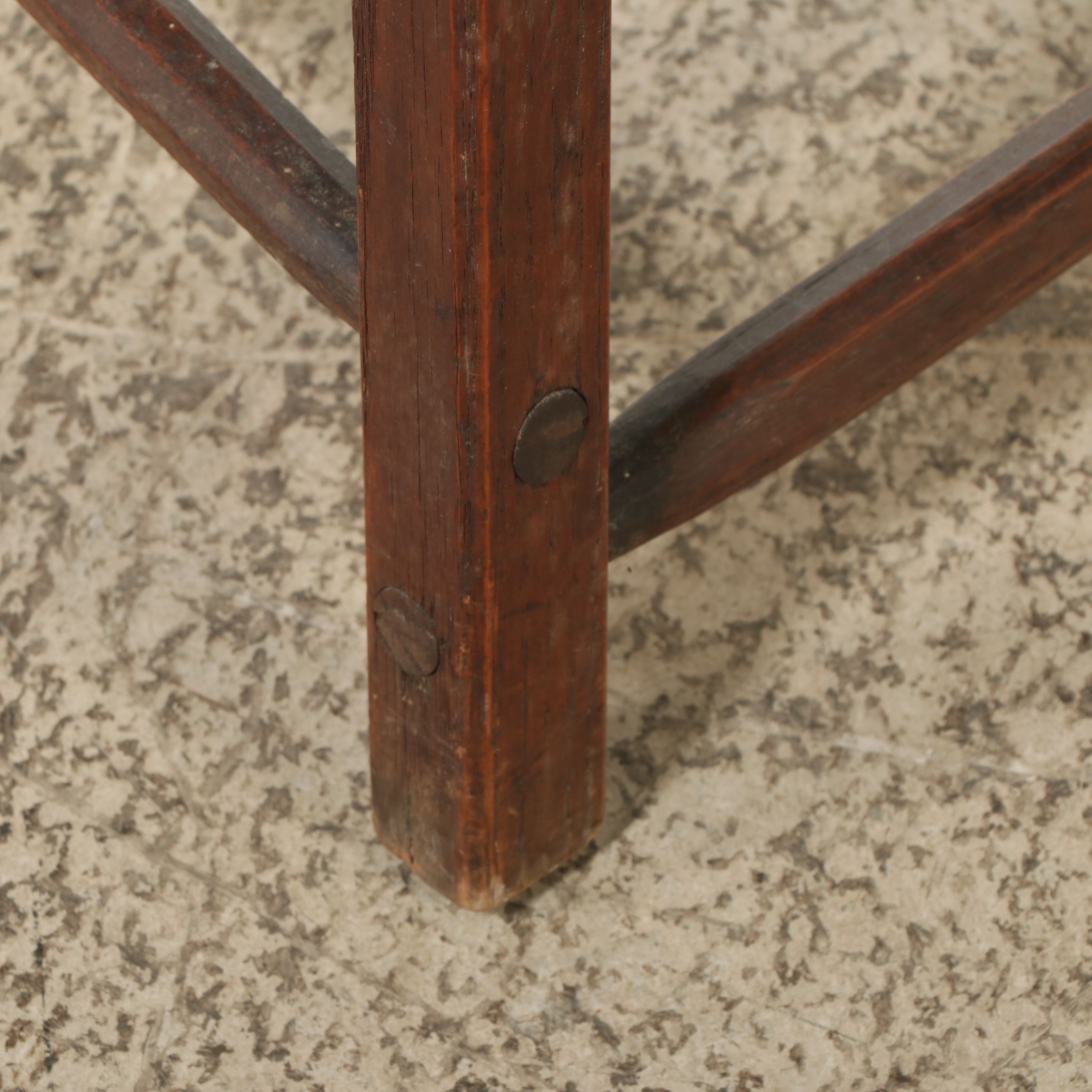 Primitive Style Wooden Stitching Horse Converted to Side Table with Lamp