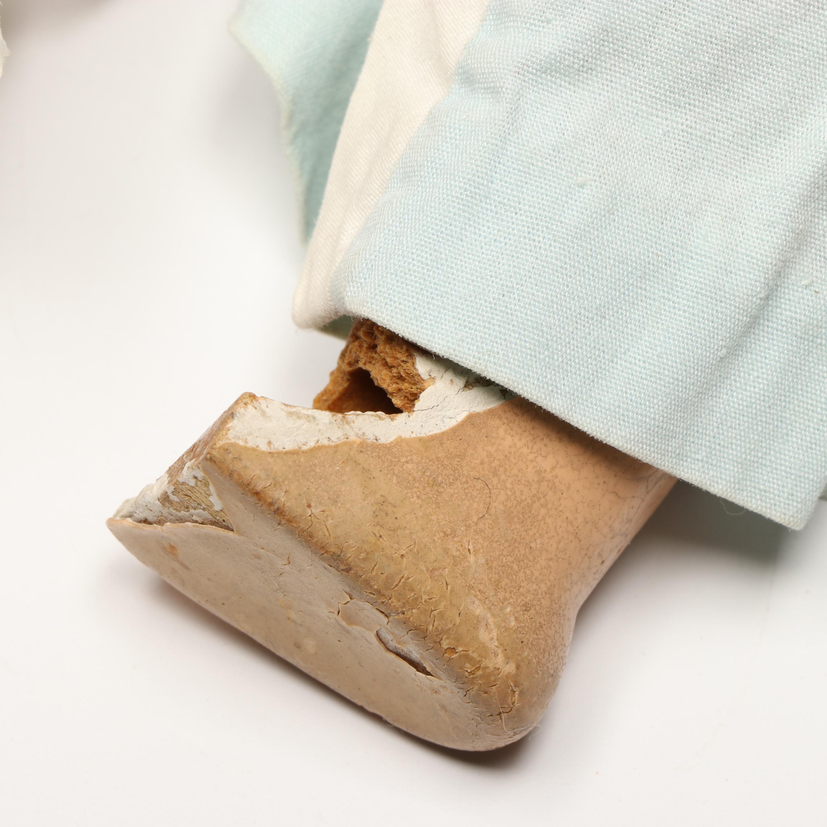 Baby Dolls with Crocheted Bonnet and Sweater, Early to Mid-20th Century