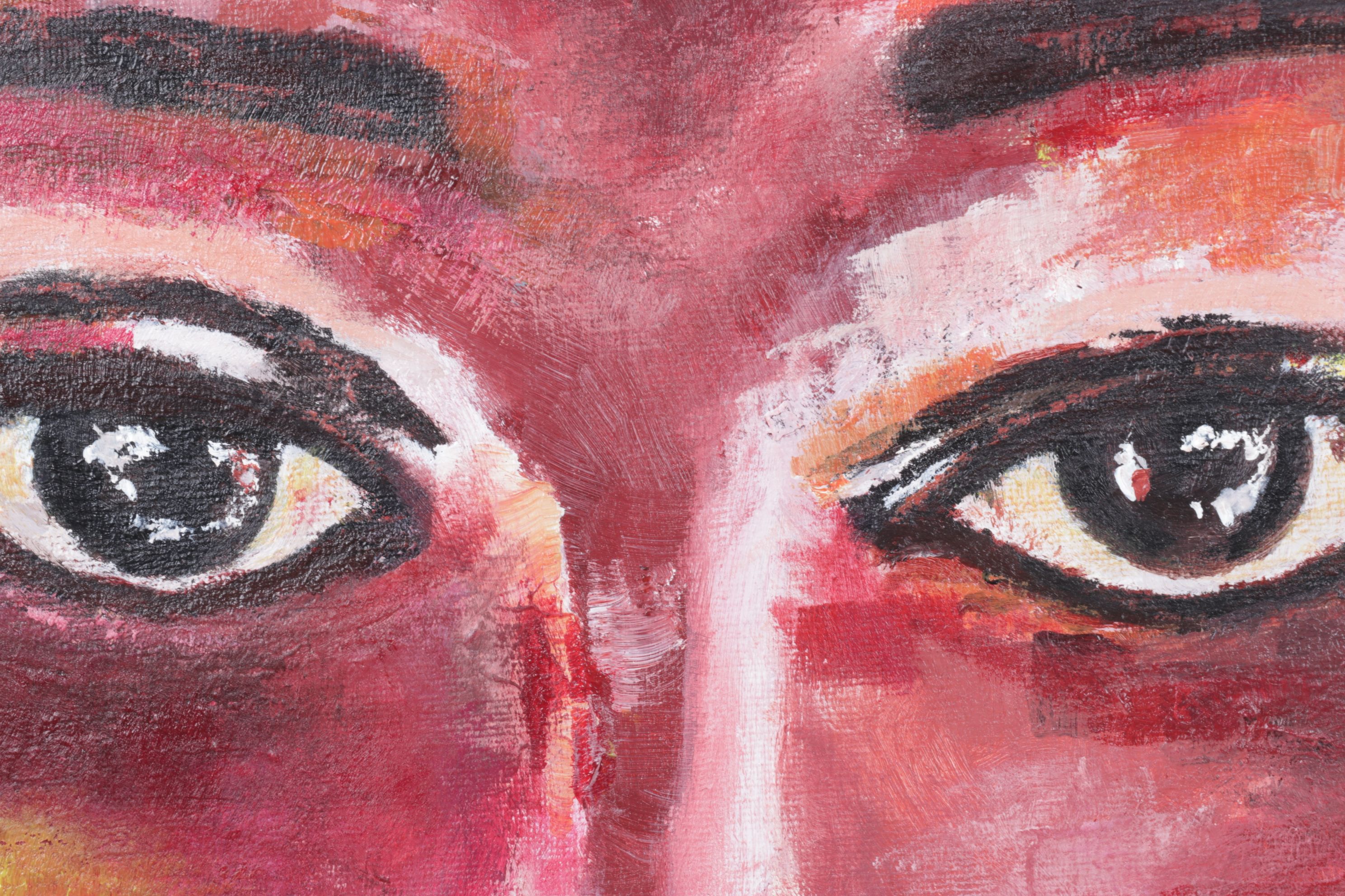 Oluwakemi Omowaire Monochromatic Oil Portrait Painting, 2020