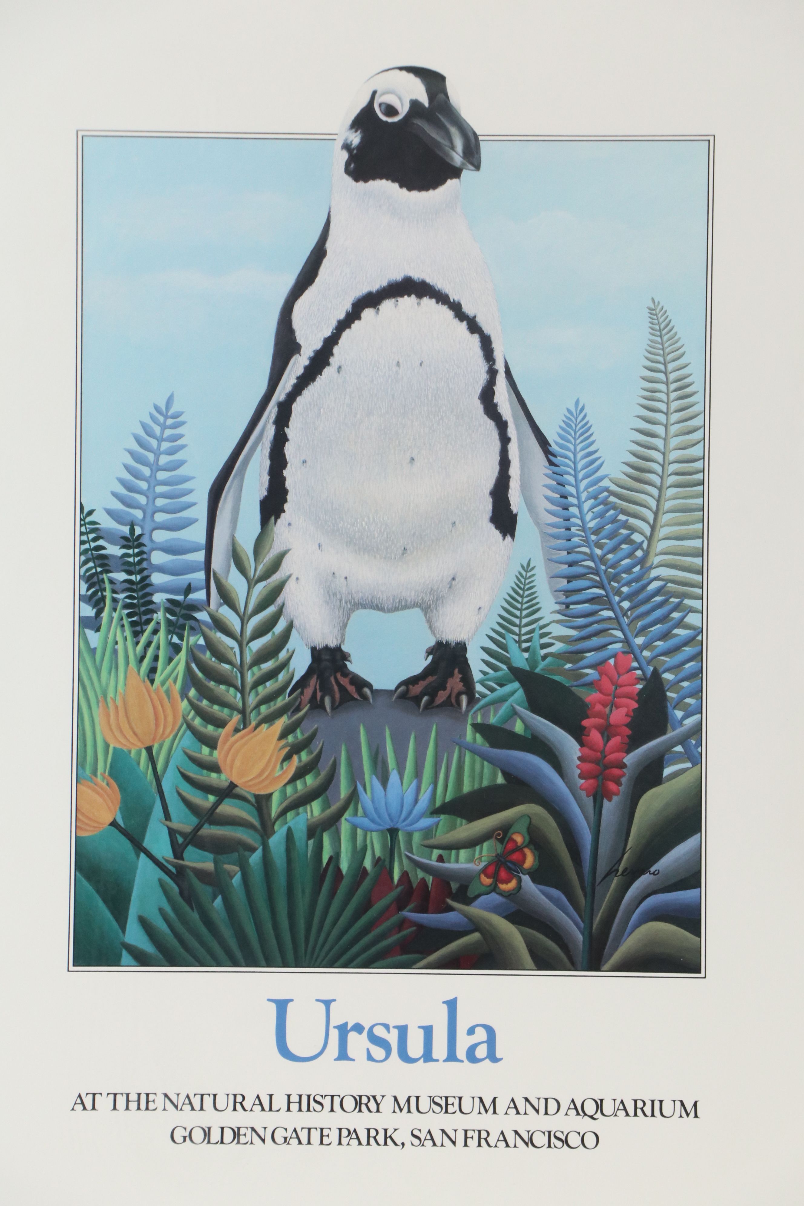 Offset Lithograph Poster After Lowell Herrero "Ursula," 1985