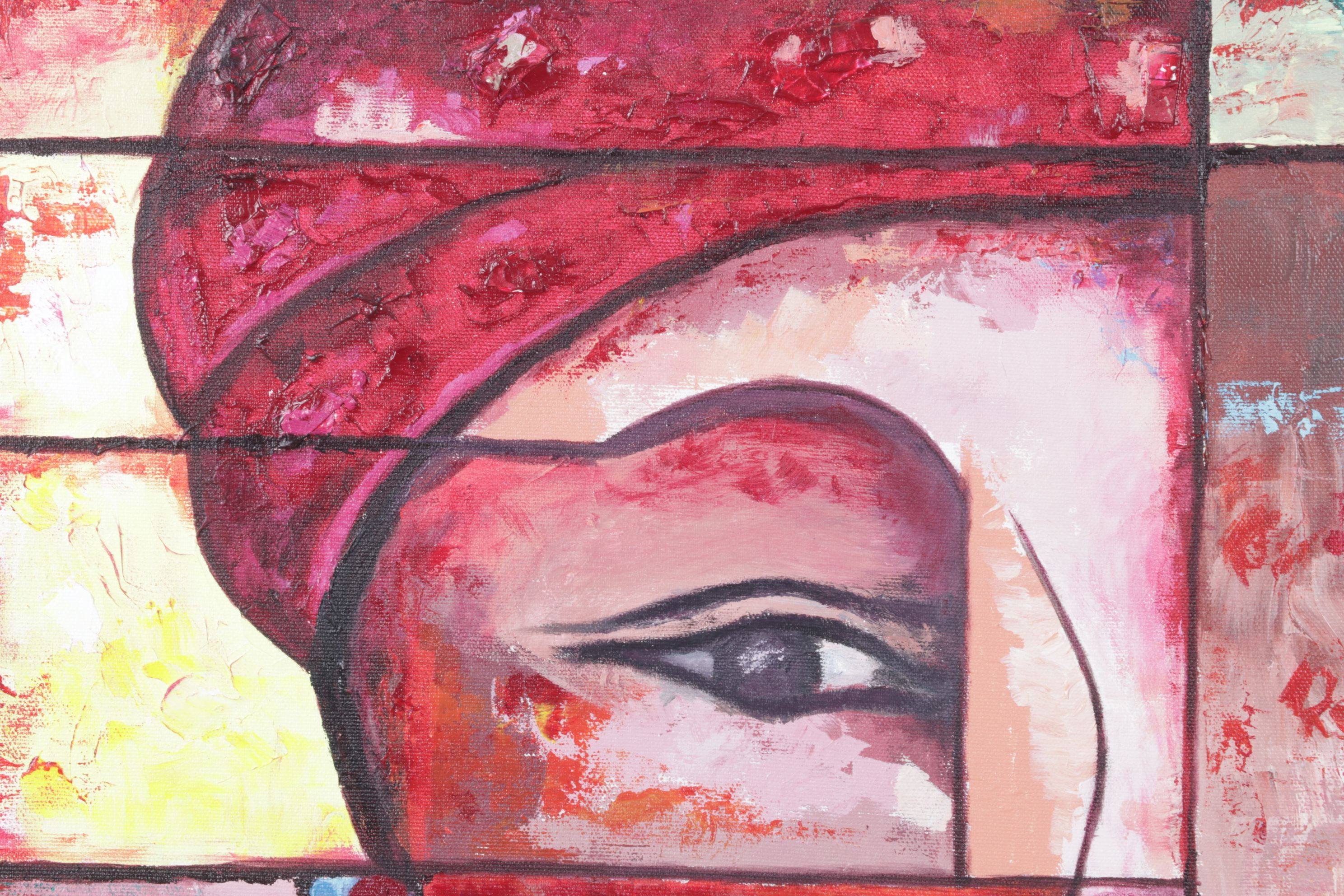 Oluwakemi Omowaire Stylized Oil Portrait Painting, 2020