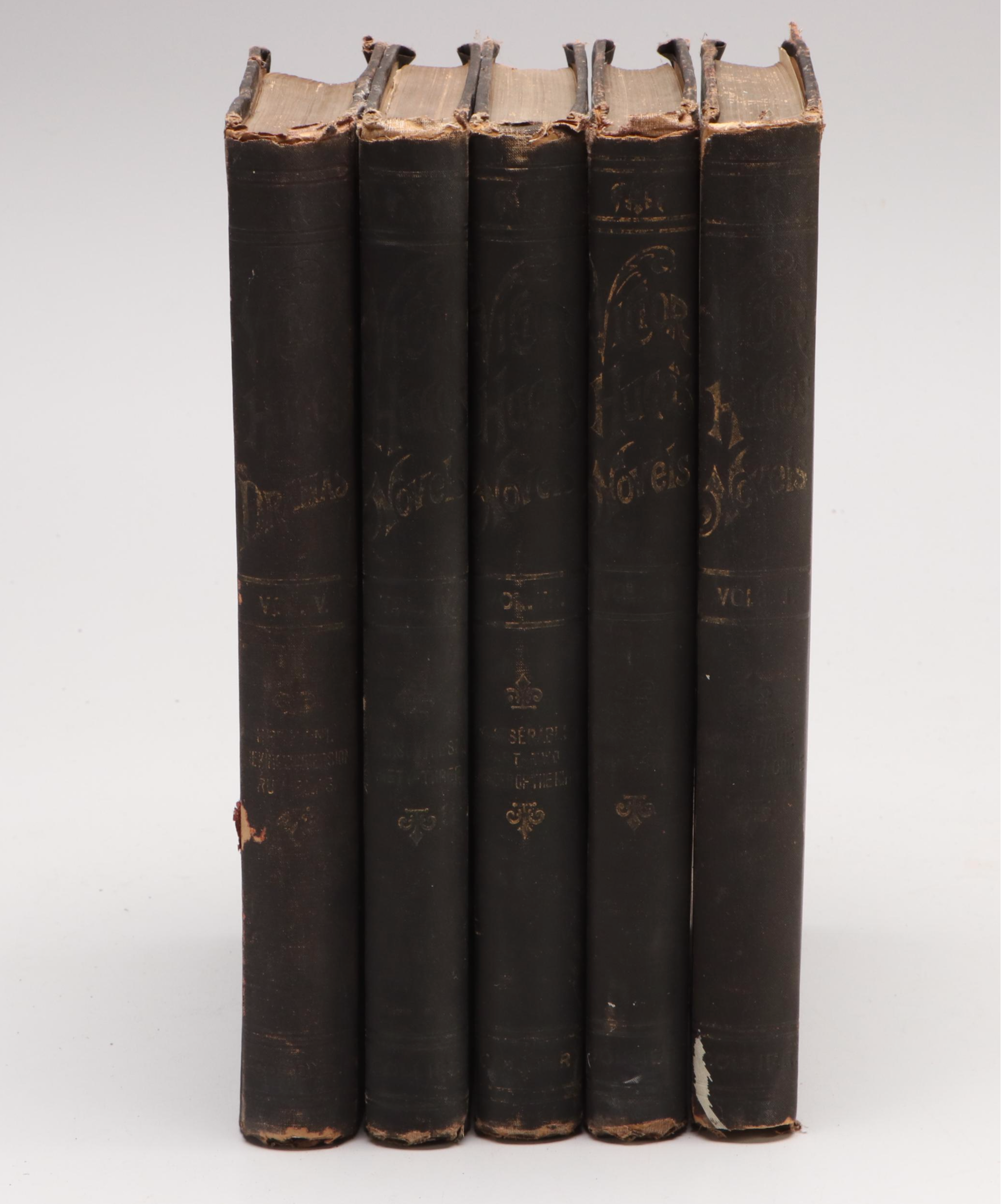 "The Novels of Victor Hugo" Five-Volume Set, Late 19th/Early 20th Century
