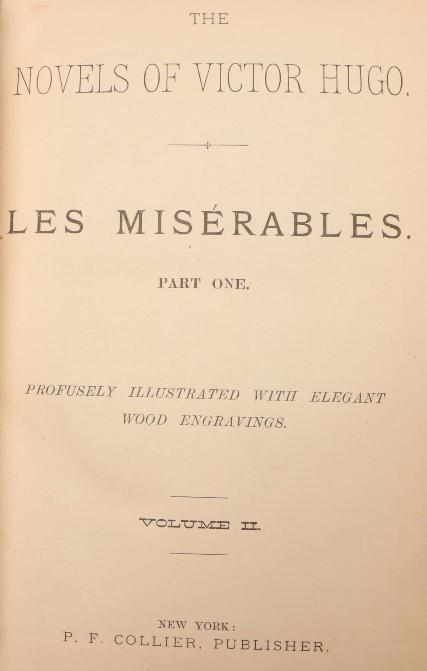 "The Novels of Victor Hugo" Five-Volume Set, Late 19th/Early 20th Century