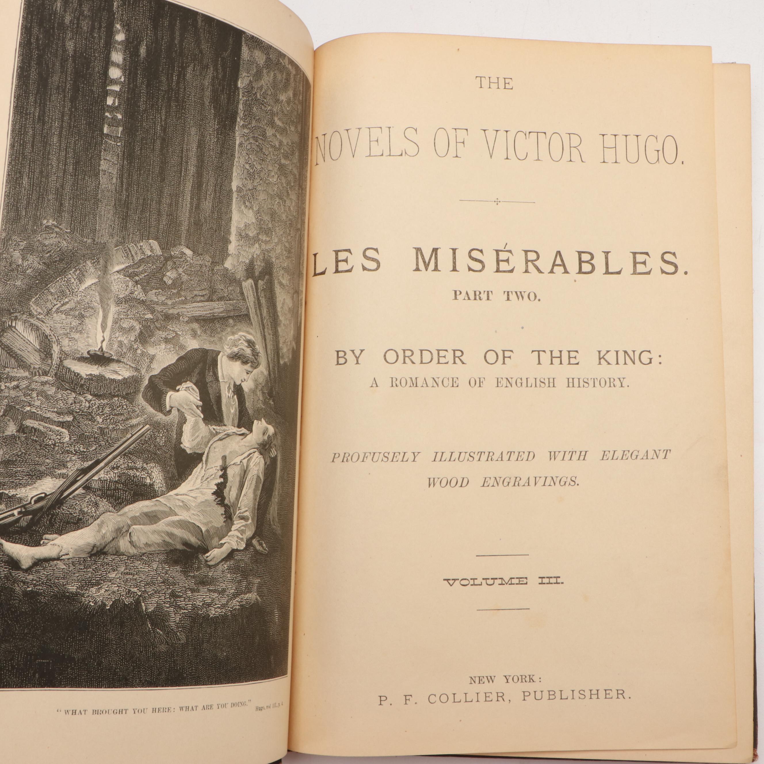 "The Novels of Victor Hugo" Five-Volume Set, Late 19th/Early 20th Century