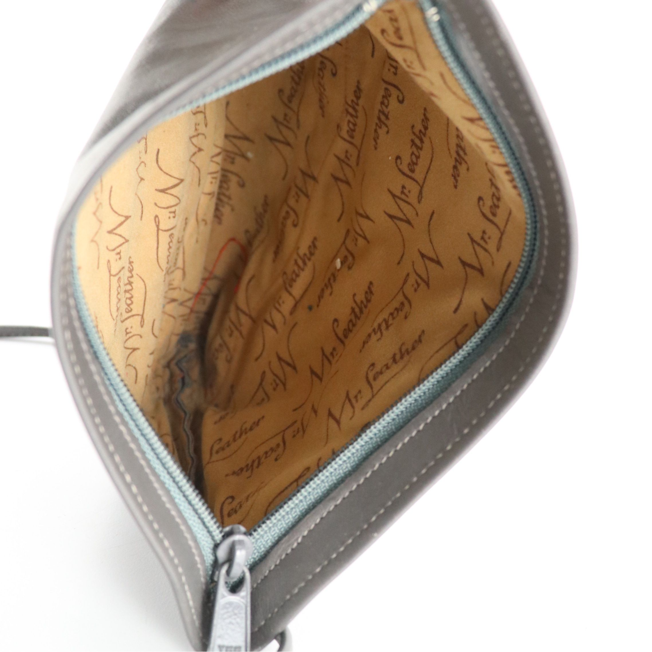 Mr. Leather and Other Gray and Brown Leather Shoulder Bags with H1 Clutch