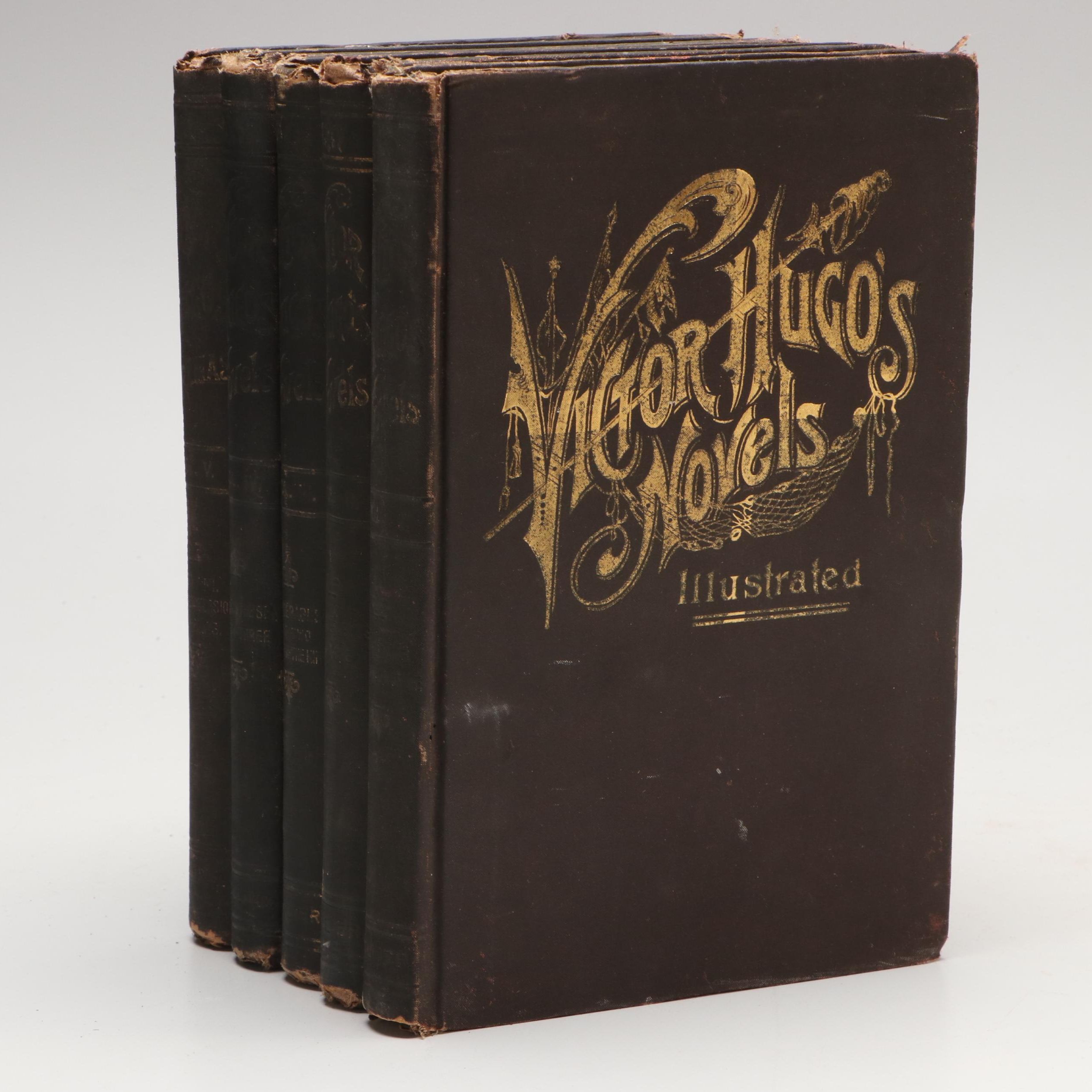 "The Novels of Victor Hugo" Five-Volume Set, Late 19th/Early 20th Century