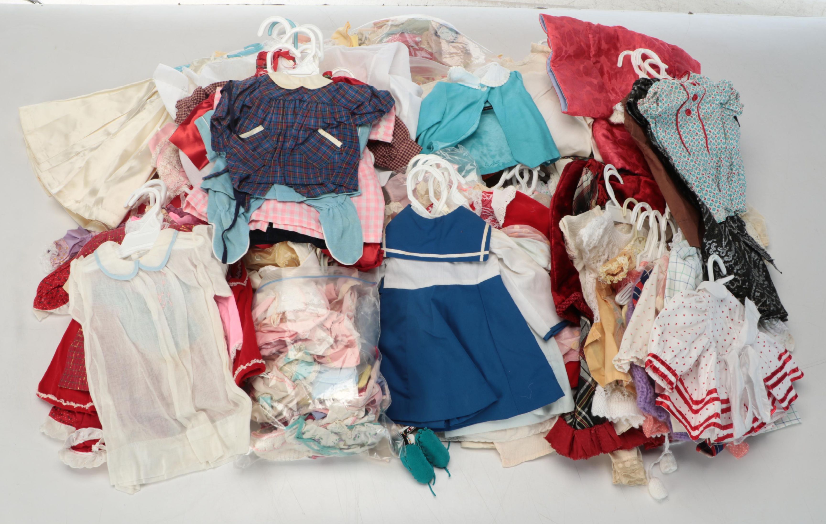 Native American Style Beaded Leather Outfit with More Doll Dresses, Accessories