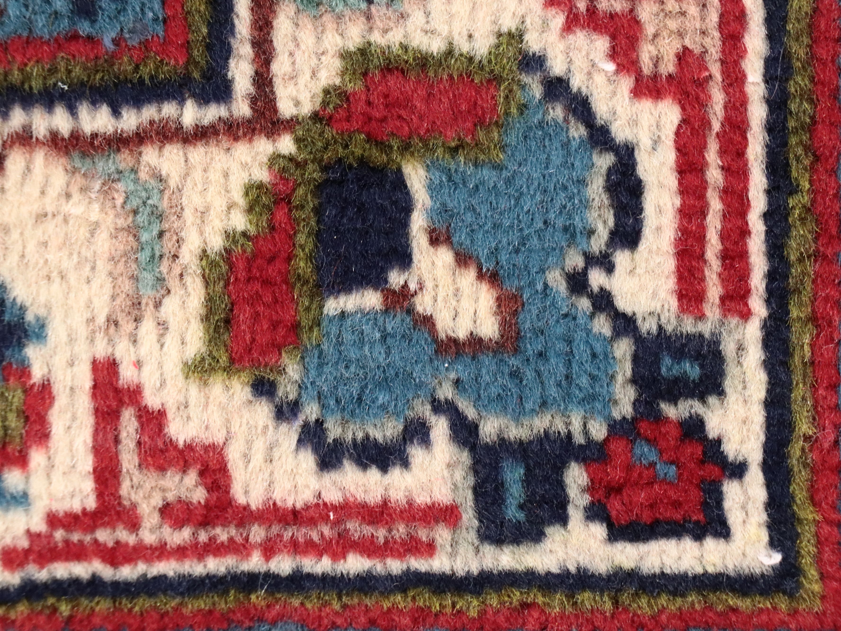 9'7 x 13'2 Hand-Knotted Persian Heriz Room-Sized Rug