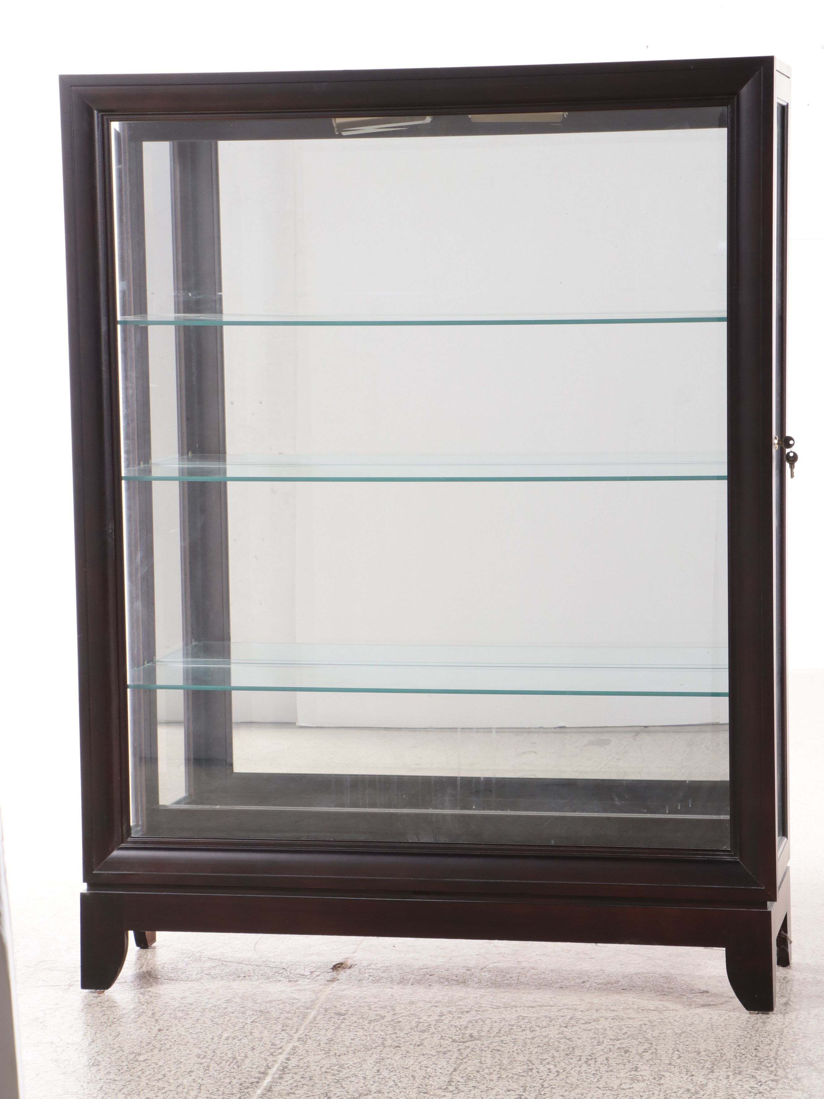 Pulaski Furniture Contemporary Ebonized Wood Locking Display Cabinet