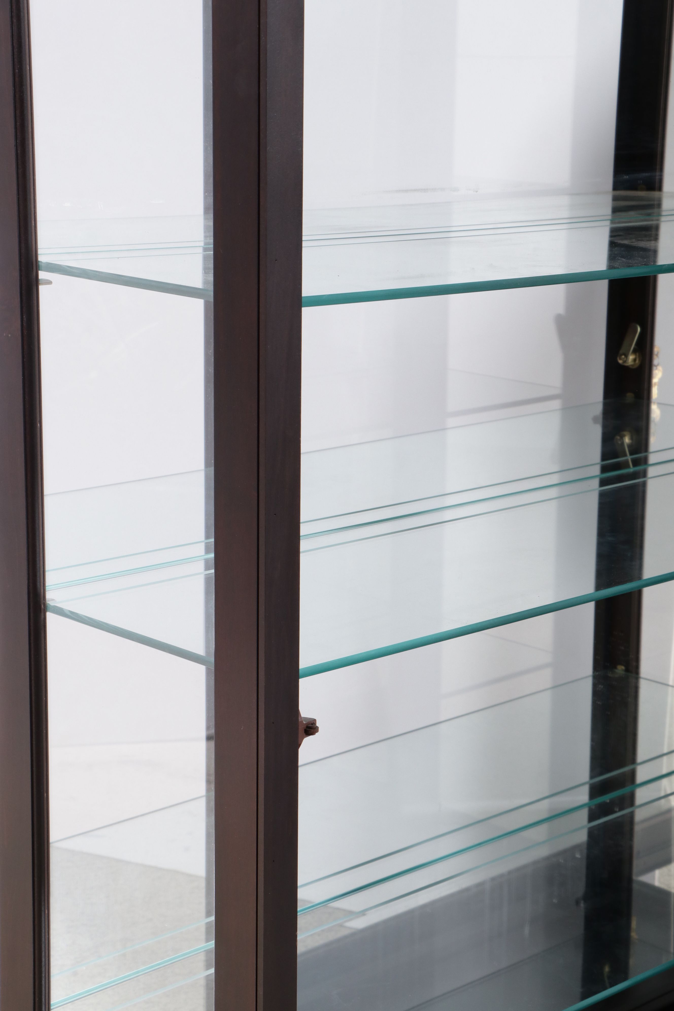 Pulaski Furniture Contemporary Ebonized Wood Locking Display Cabinet